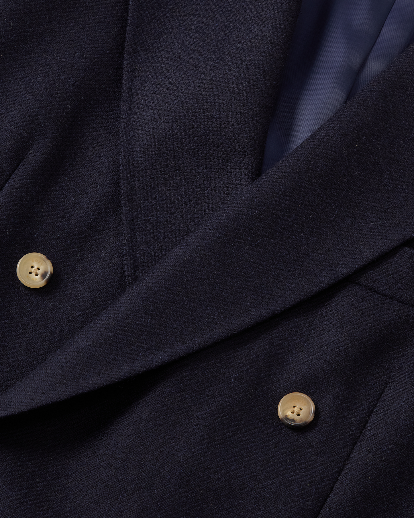 Double-Breasted Wool Twill Jacket Navy