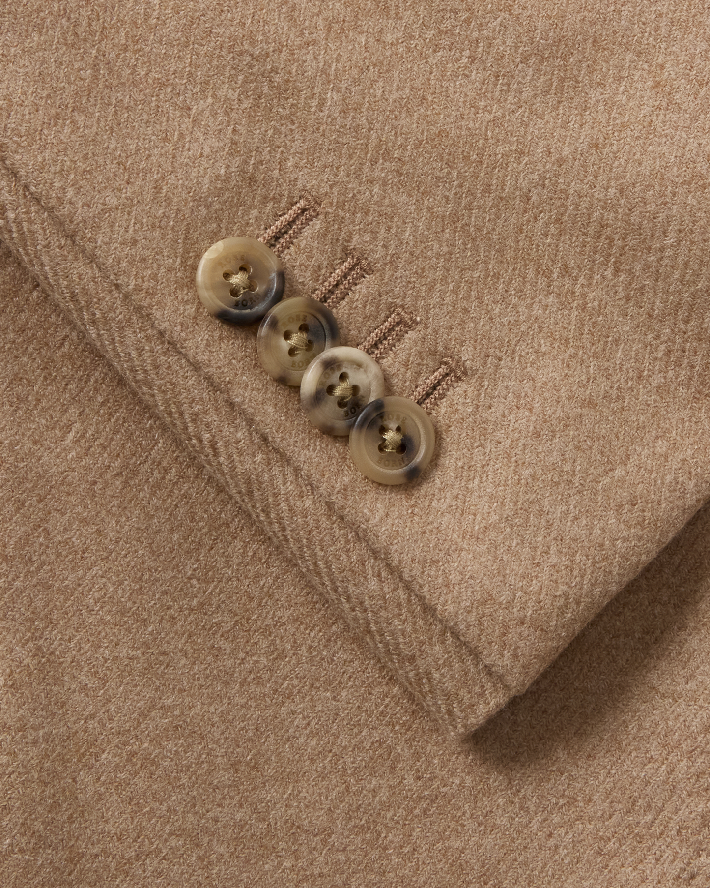 Double-Breasted Wool Blend Jacket Beige