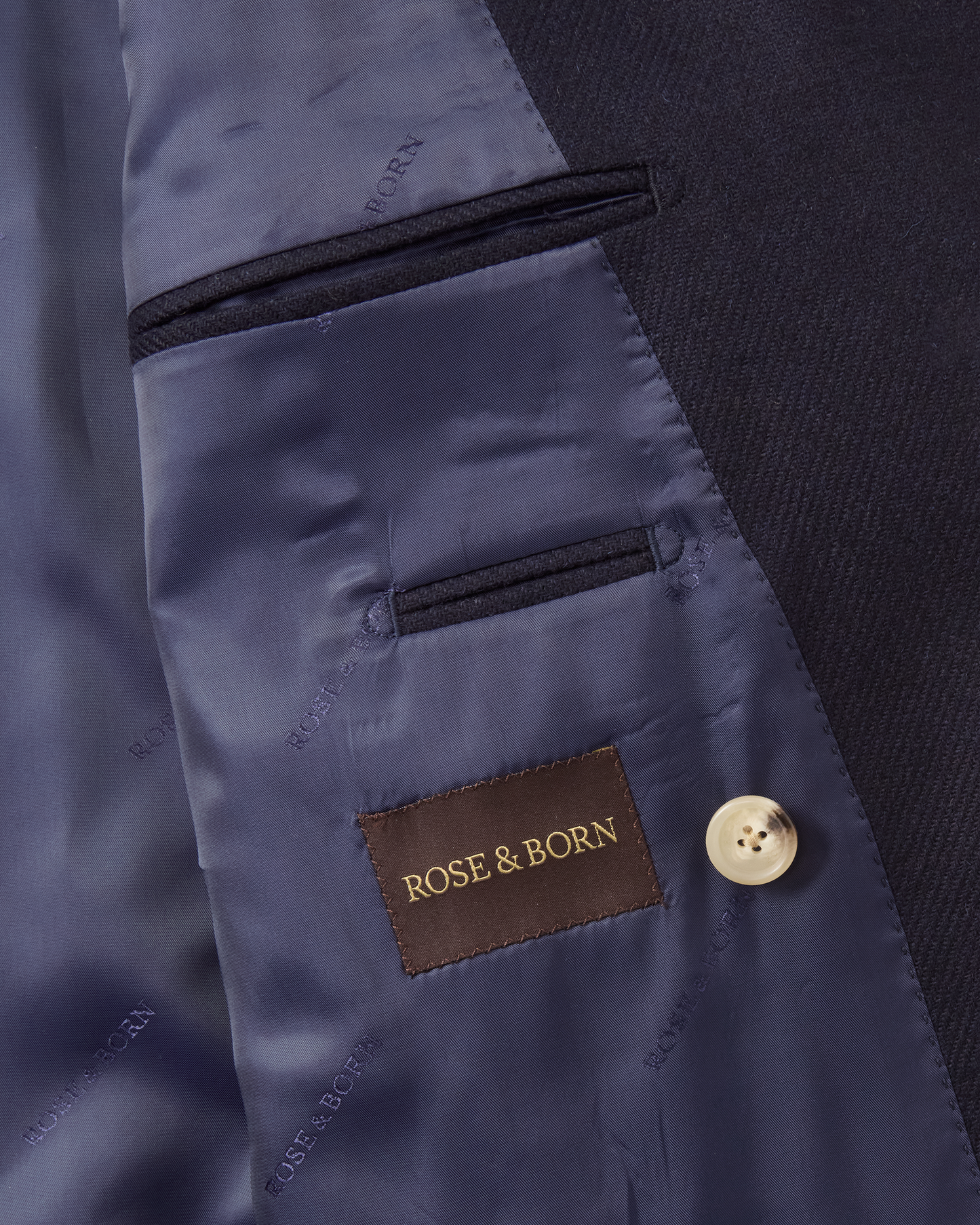 Double-Breasted Wool Twill Jacket Navy