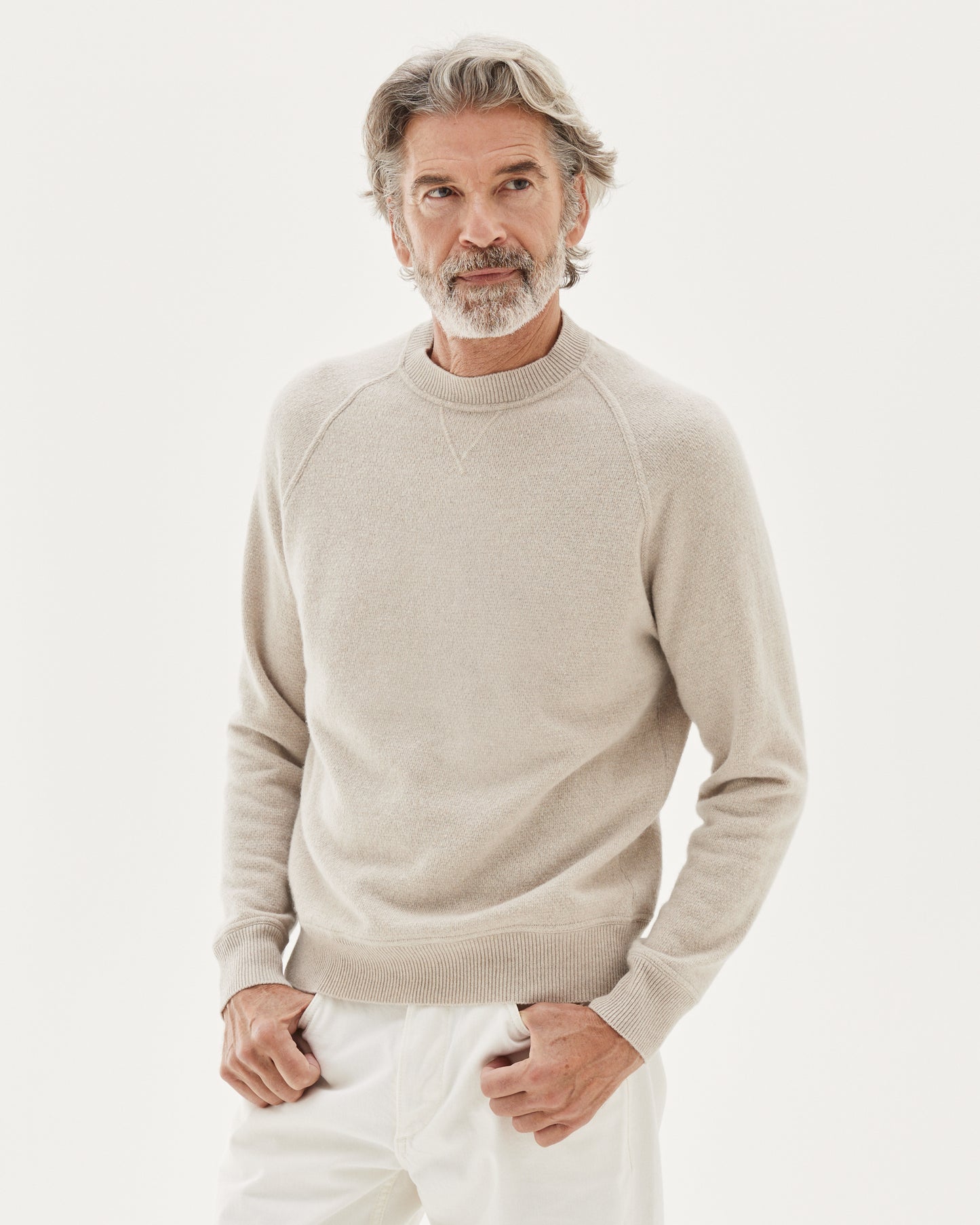 Knit College Sweater Sand