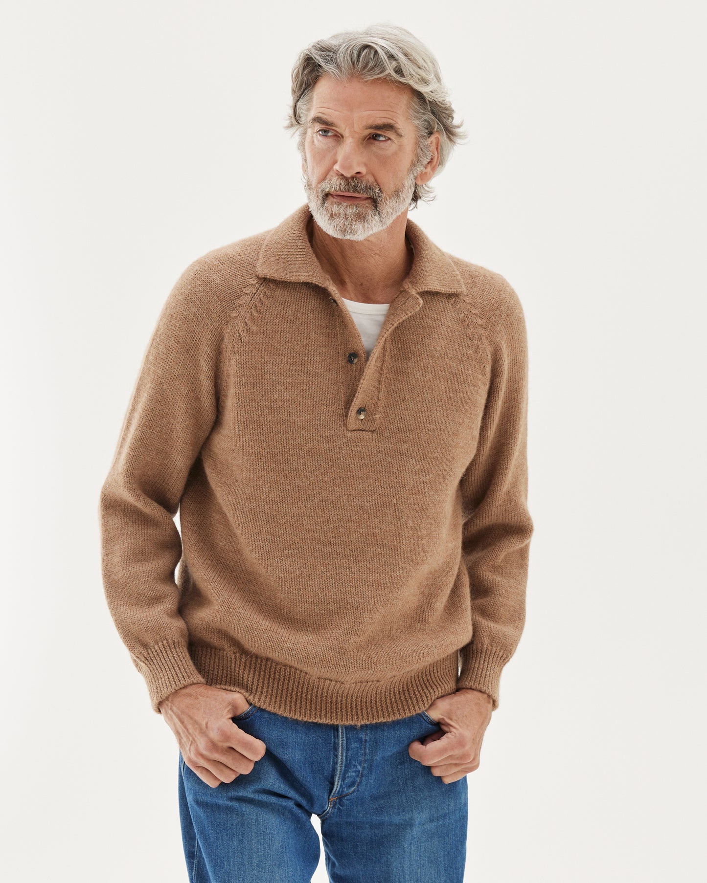 Chunky Polo Sweater Tobacco