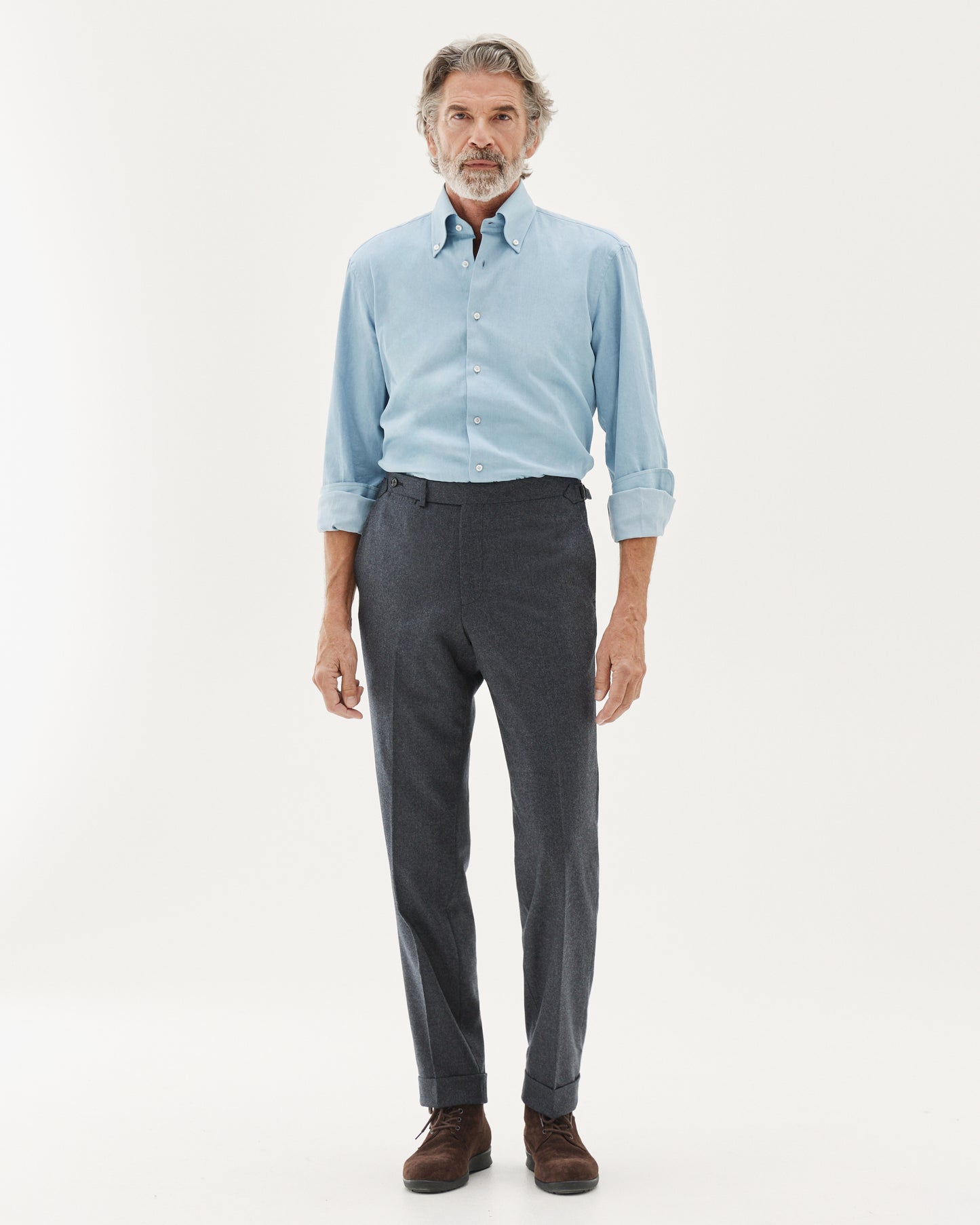 Flannel Wool Trouser Grey