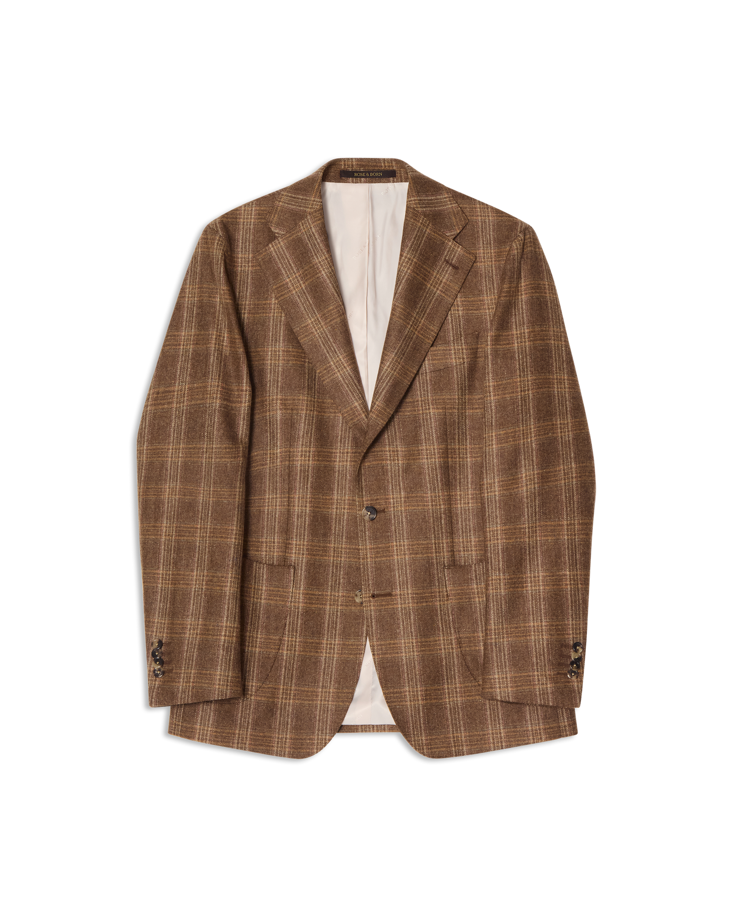 Glencheck Wool Blazer Brown