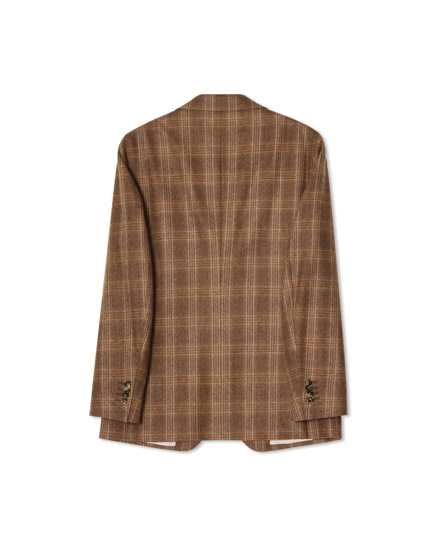 Glencheck Wool Blazer Brown