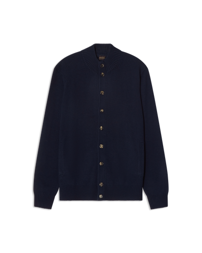 Merino Wool Cardigan Navy