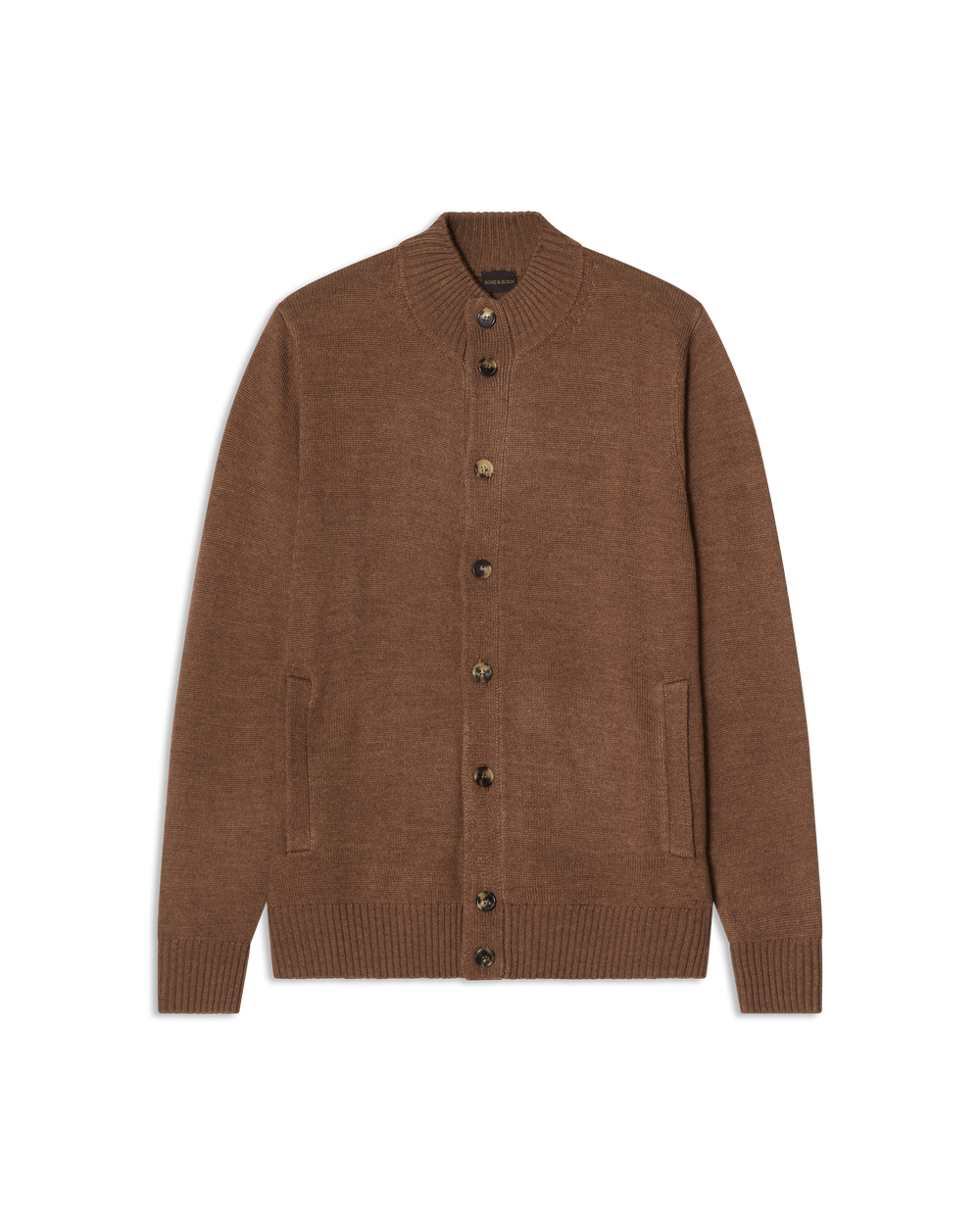 Merino Wool Cardigan Tobacco