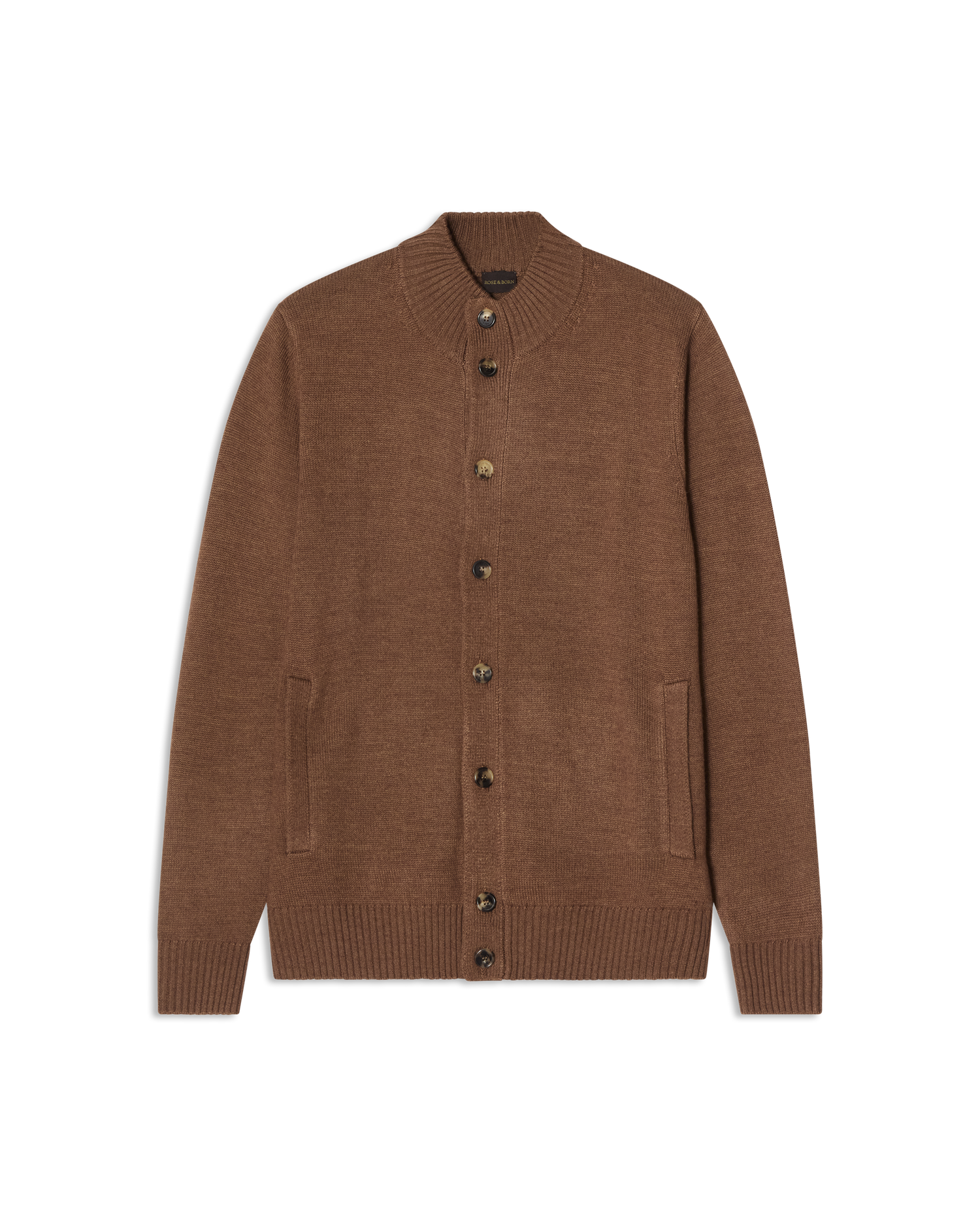 Merino Wool Cardigan Tobacco