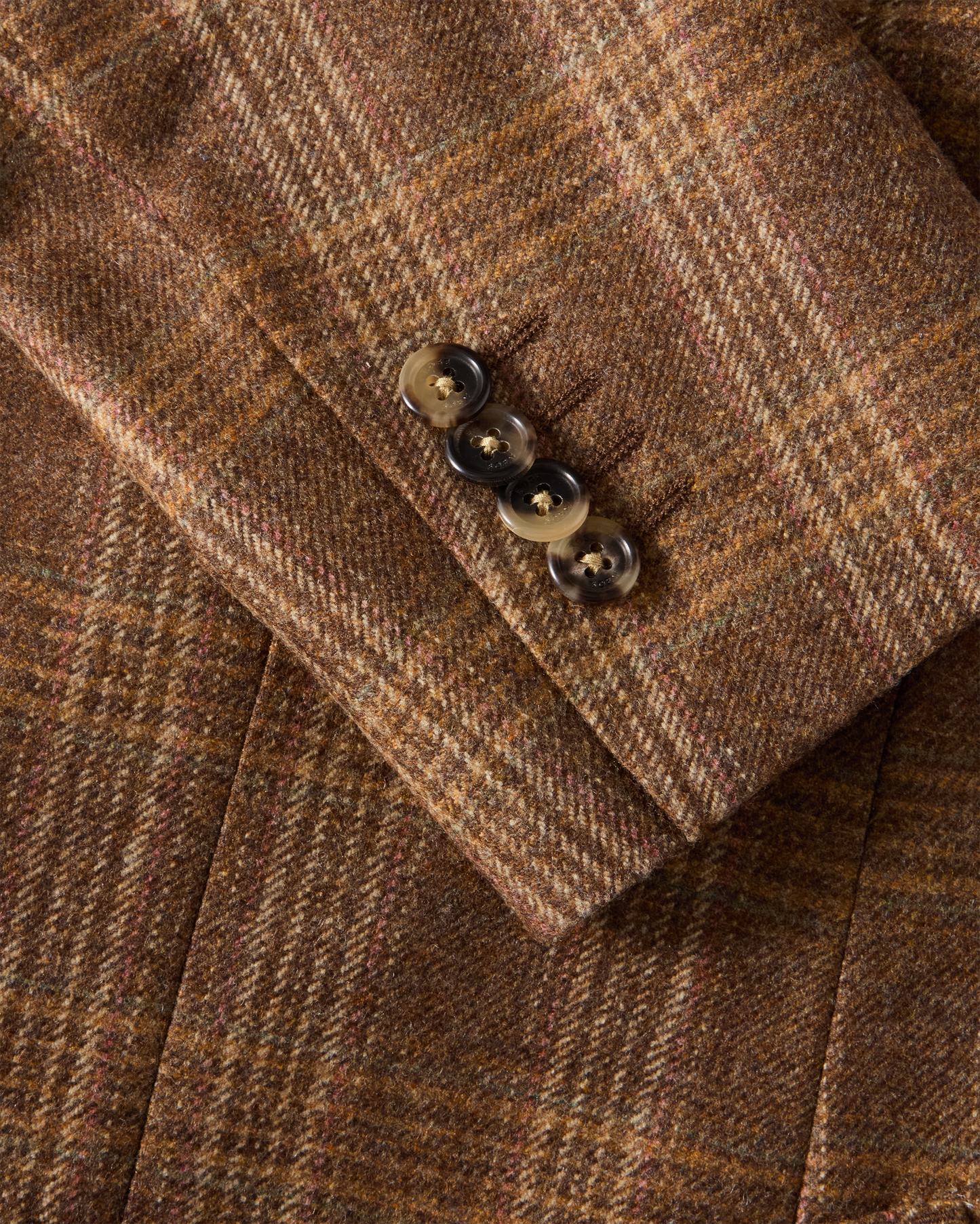 Glencheck Wool Blazer Brown