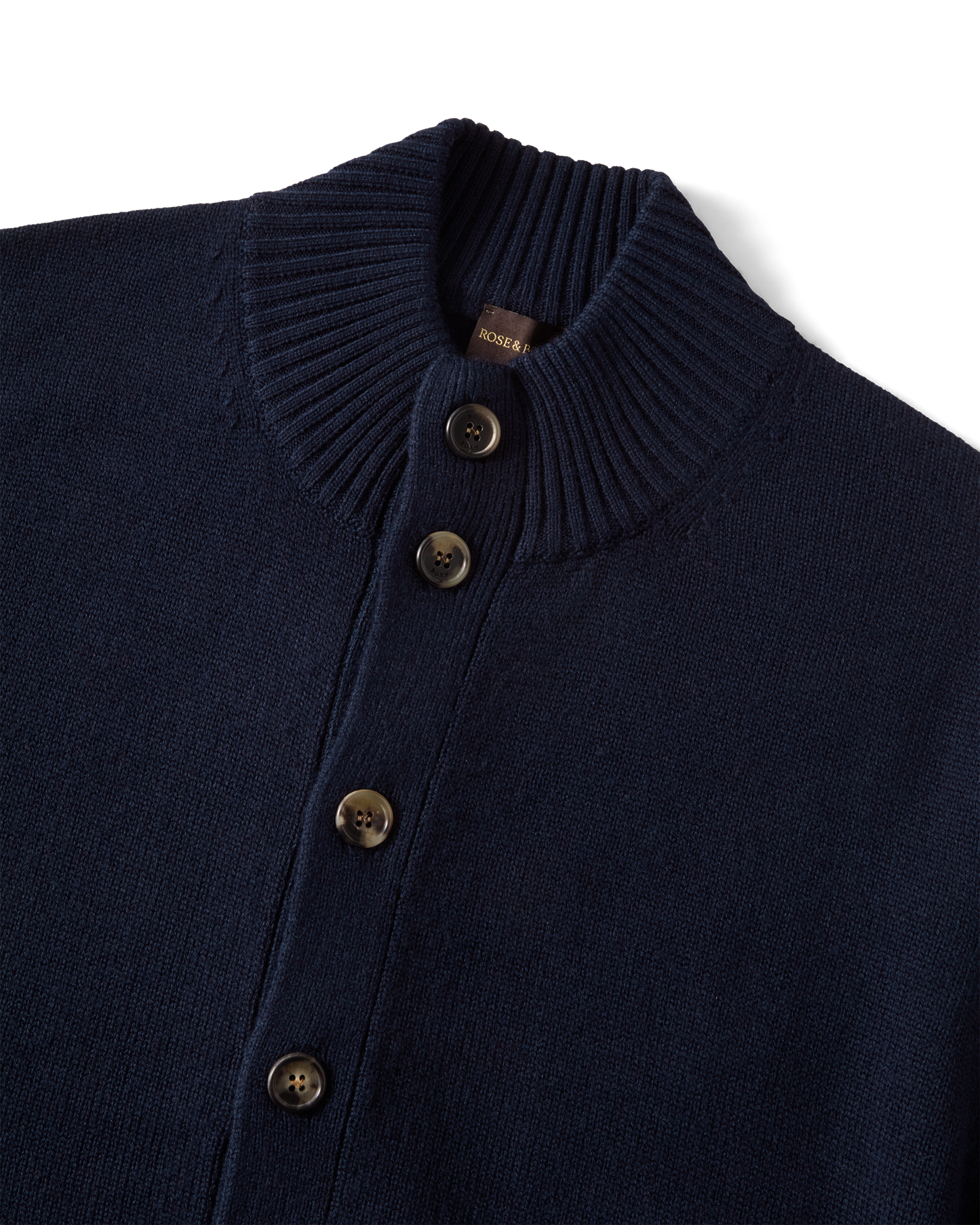 Merino Wool Cardigan Navy
