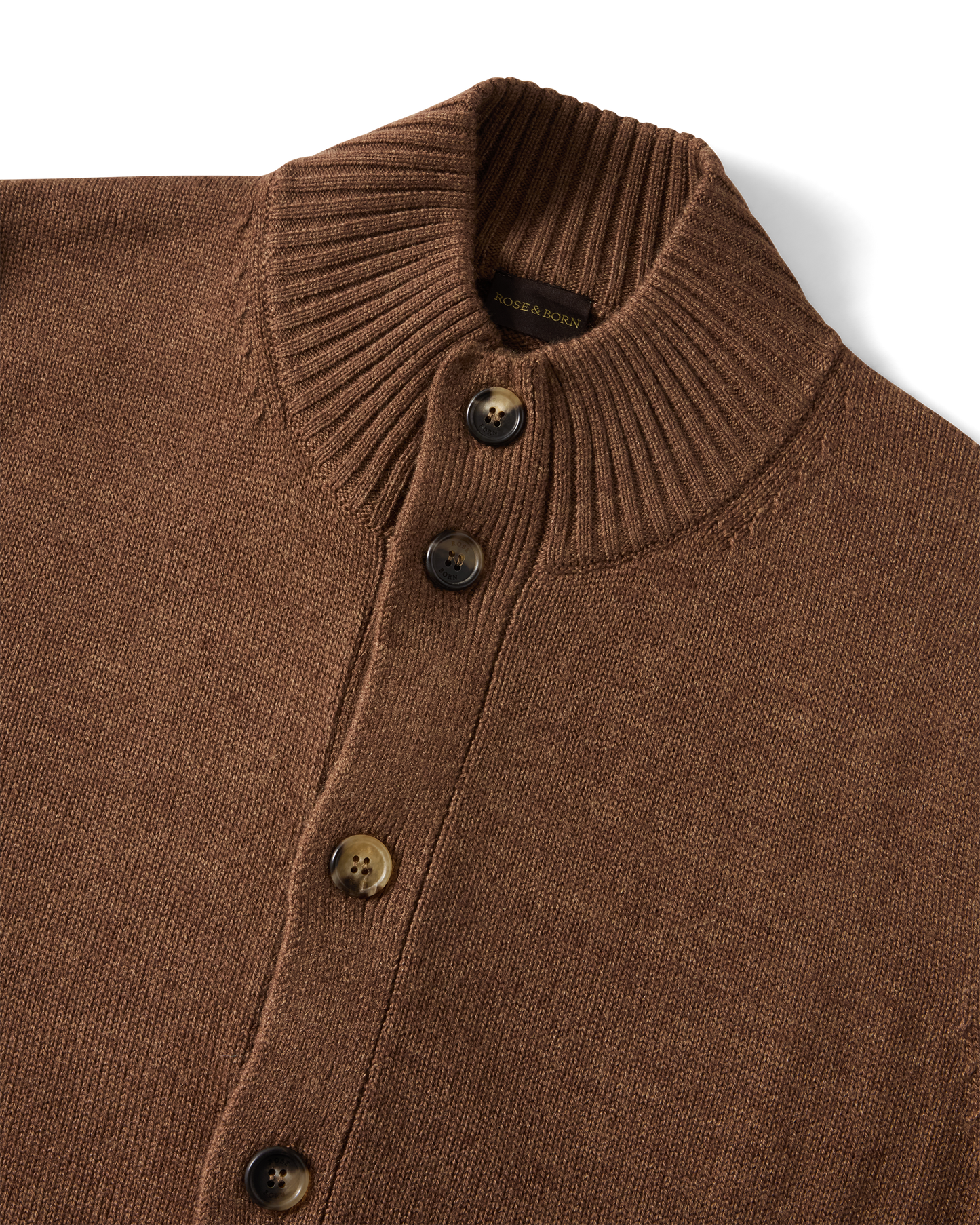 Merino Wool Cardigan Tobacco
