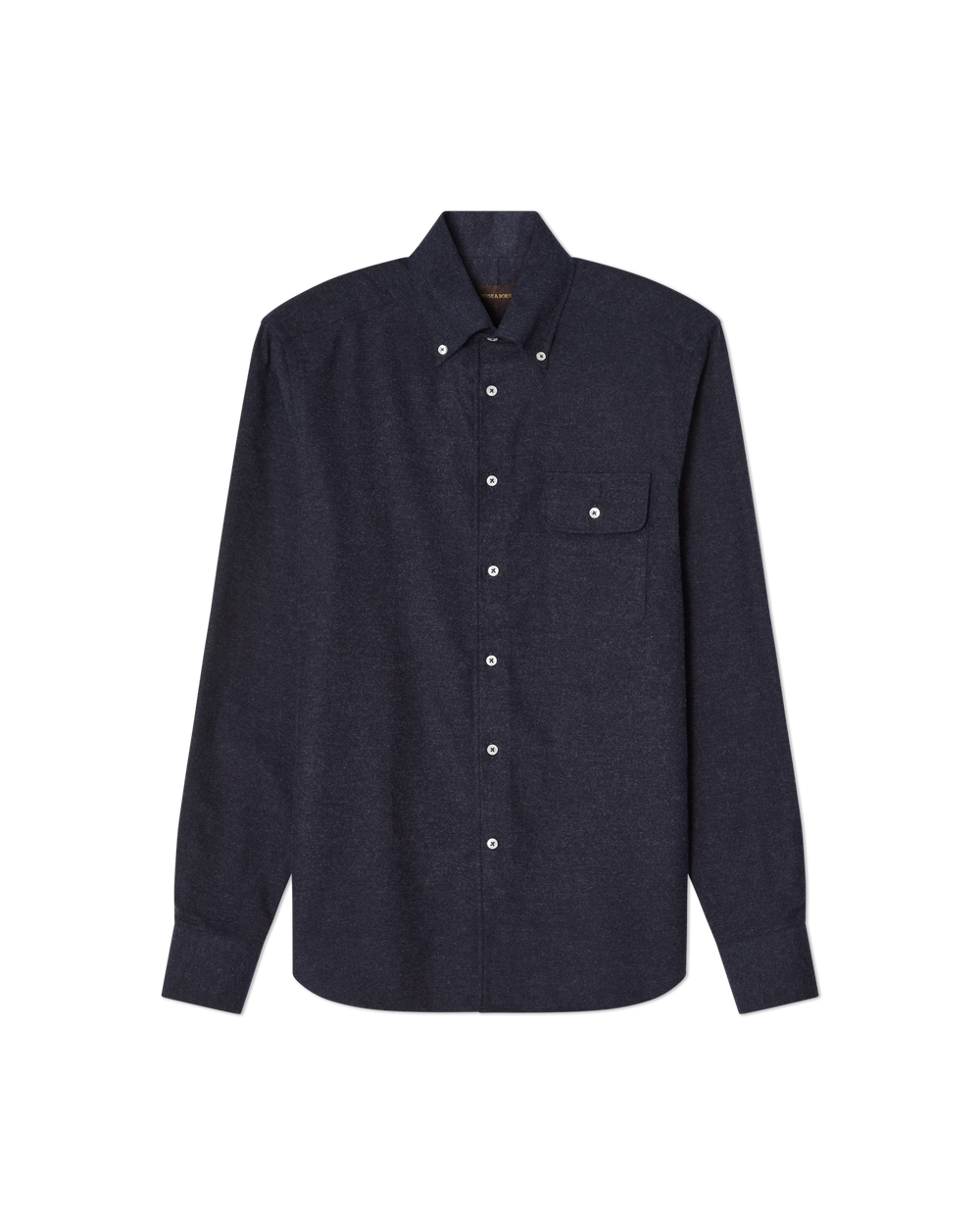 Brushed Button-Down Shirt Navy