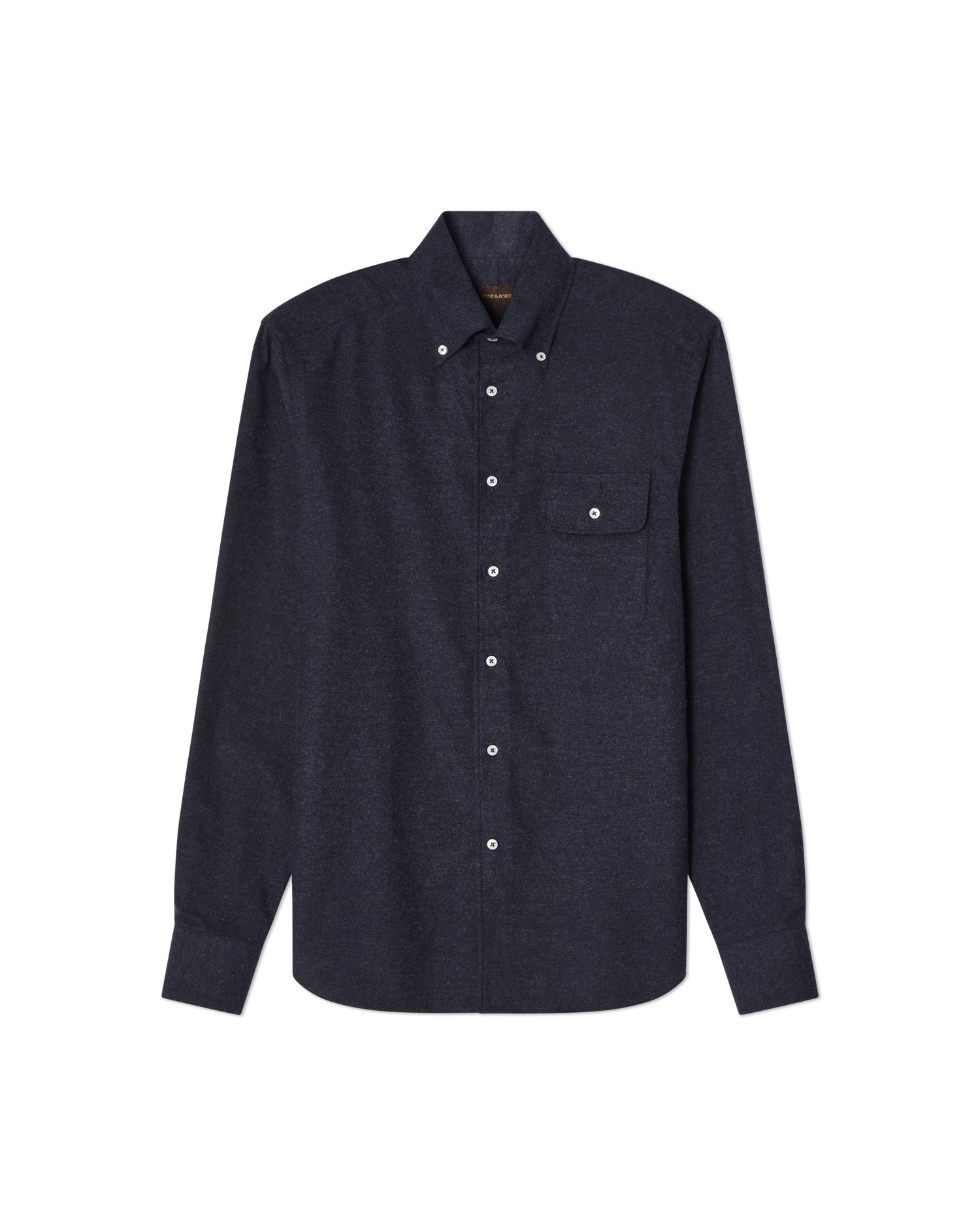 Brushed Button-Down Shirt Navy