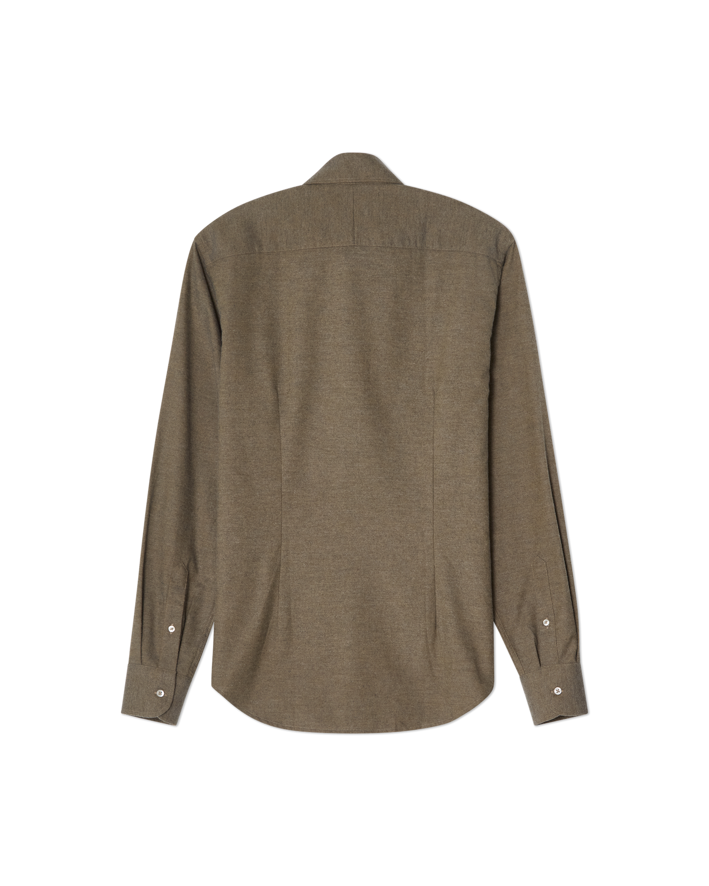 Brushed Button-Down Shirt Olive