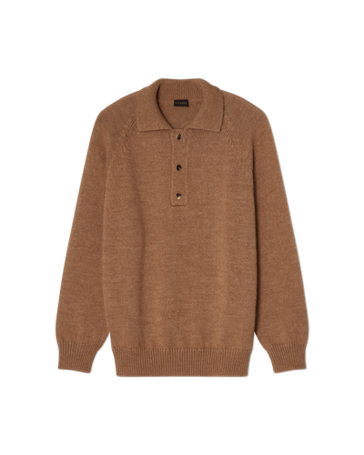 Chunky Polo Sweater Tobacco