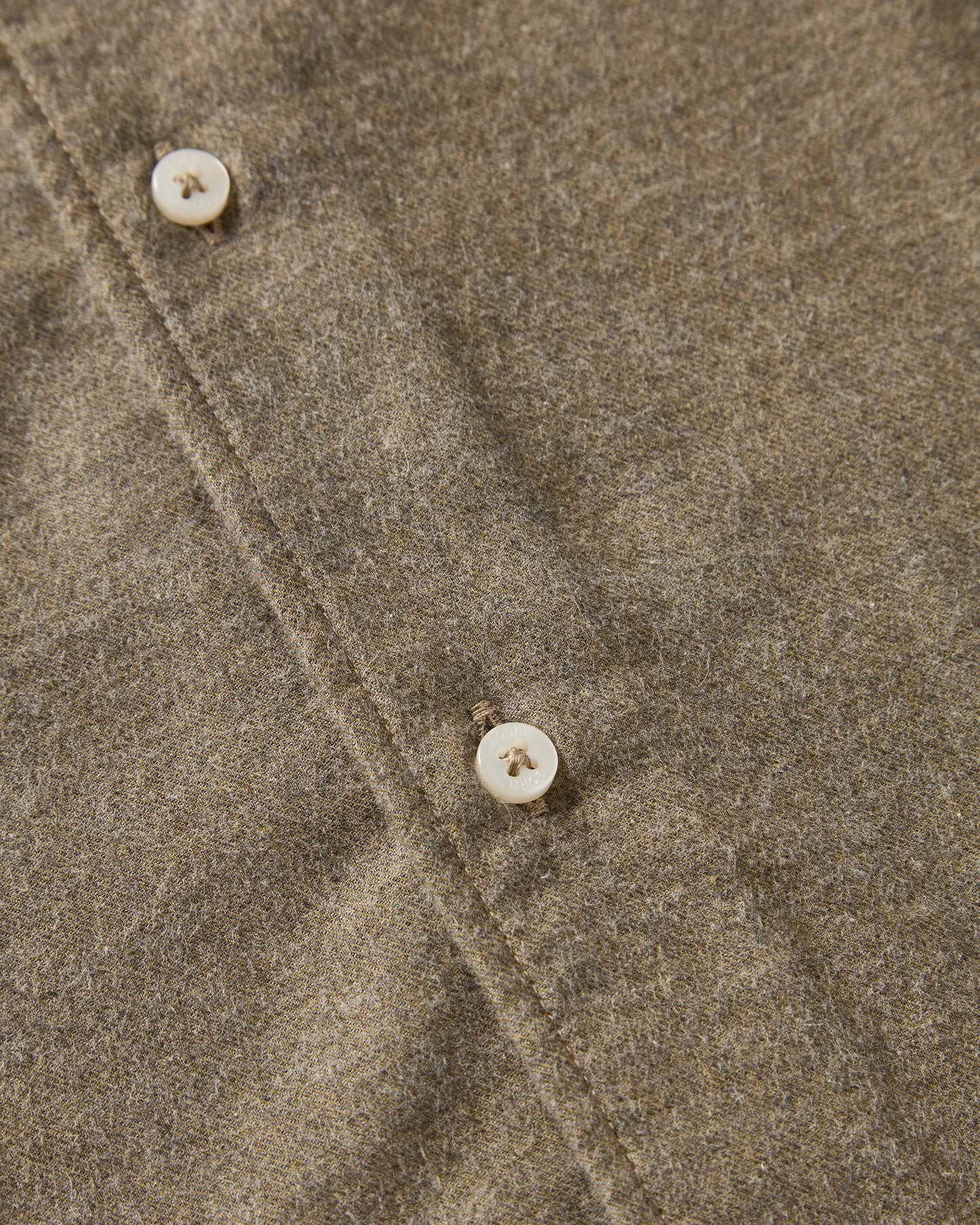 Brushed Button-Down Shirt Olive