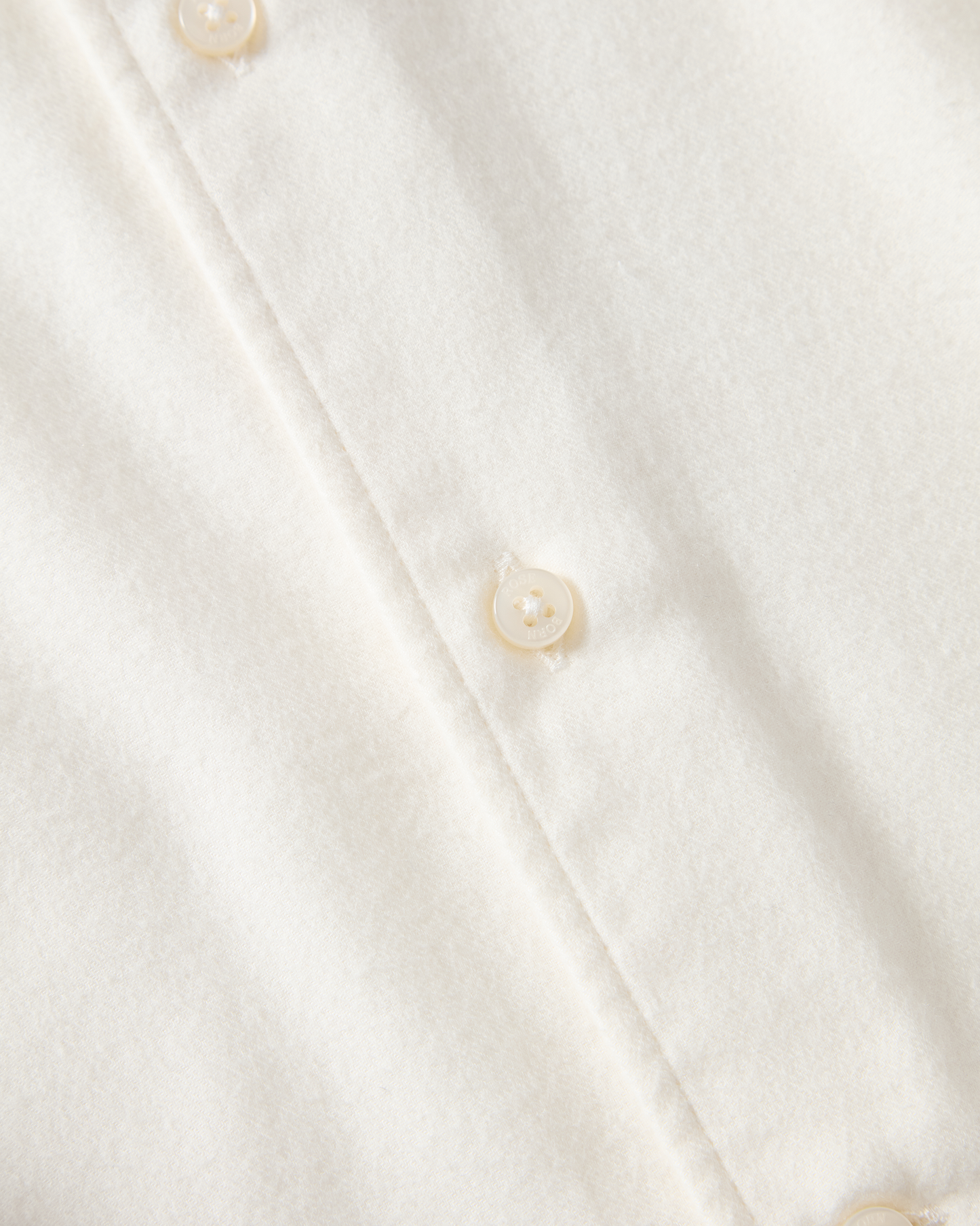 Brushed Button-Down Shirt Cream
