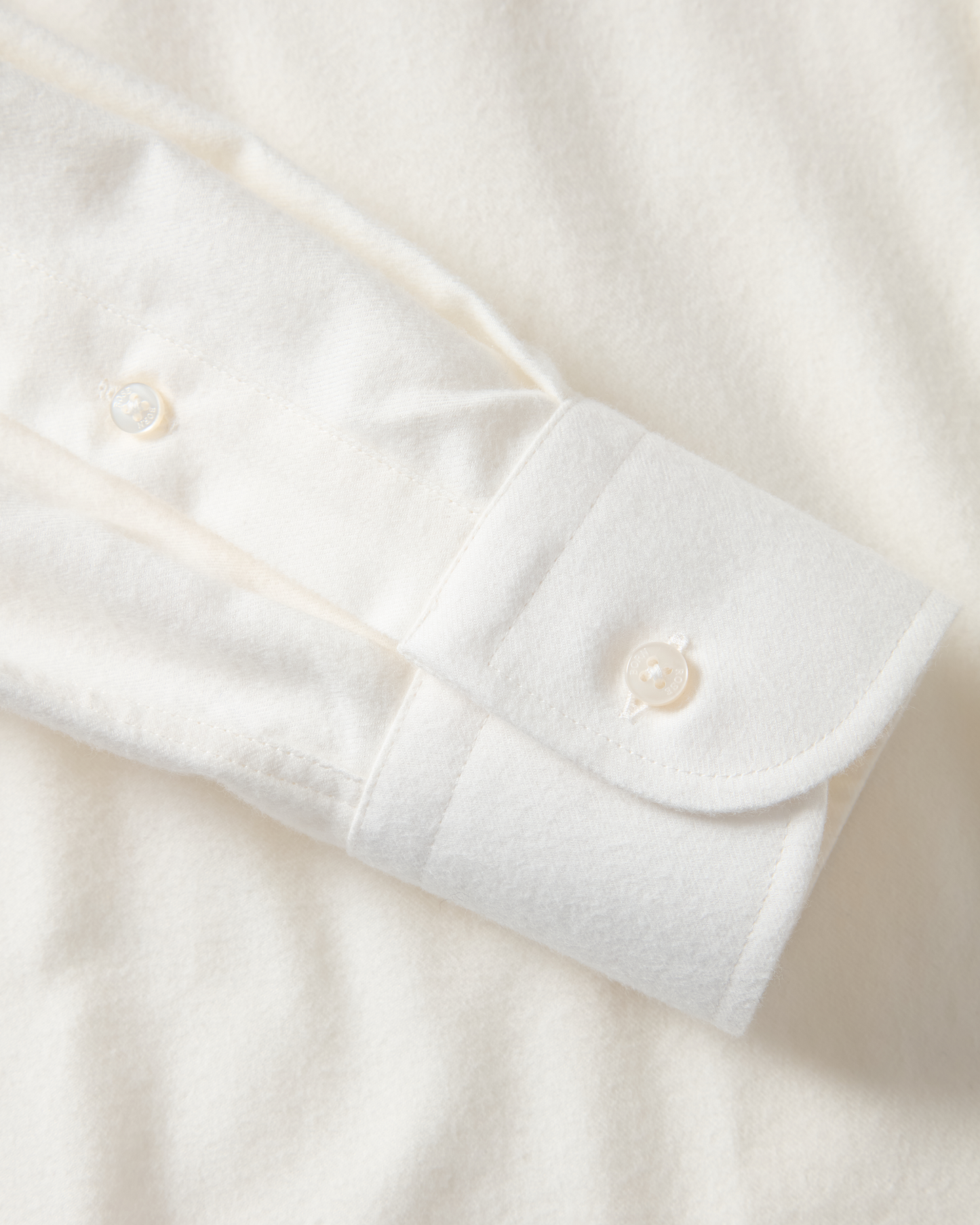 Brushed Button-Down Shirt Cream
