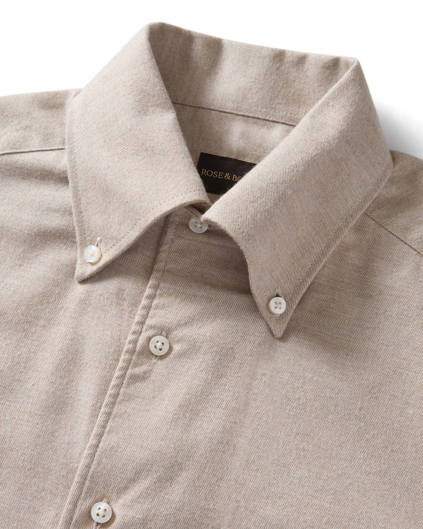 Brushed Button-Down Shirt Sand