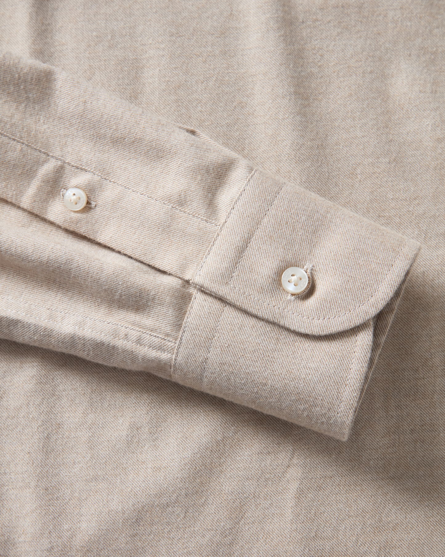 Brushed Button-Down Shirt Sand