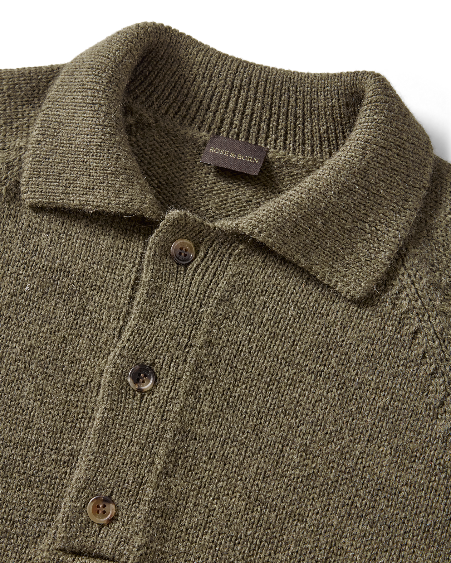 Chunky Polo Sweater Army Green