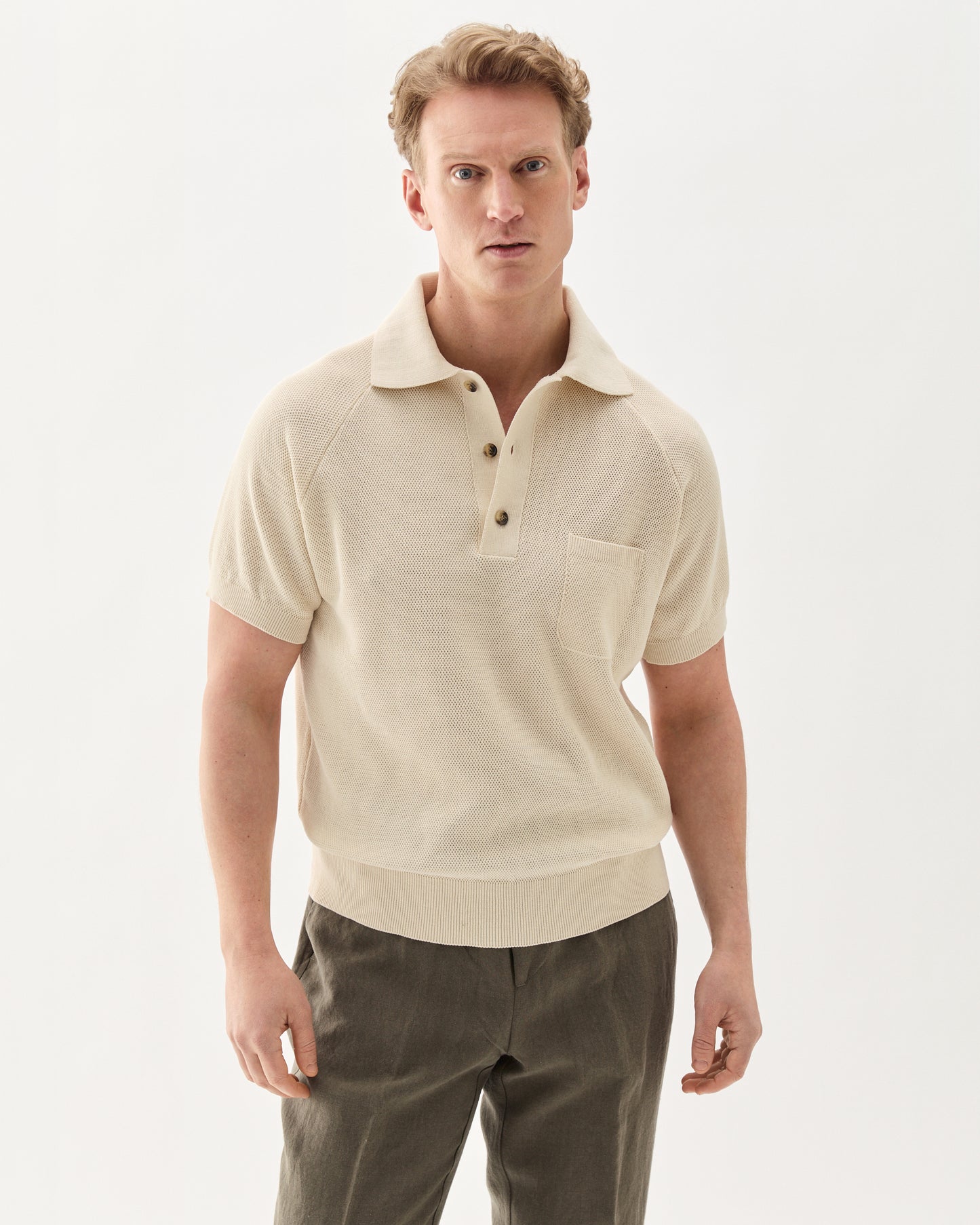 Sport Polo Short Sleeve Ivory