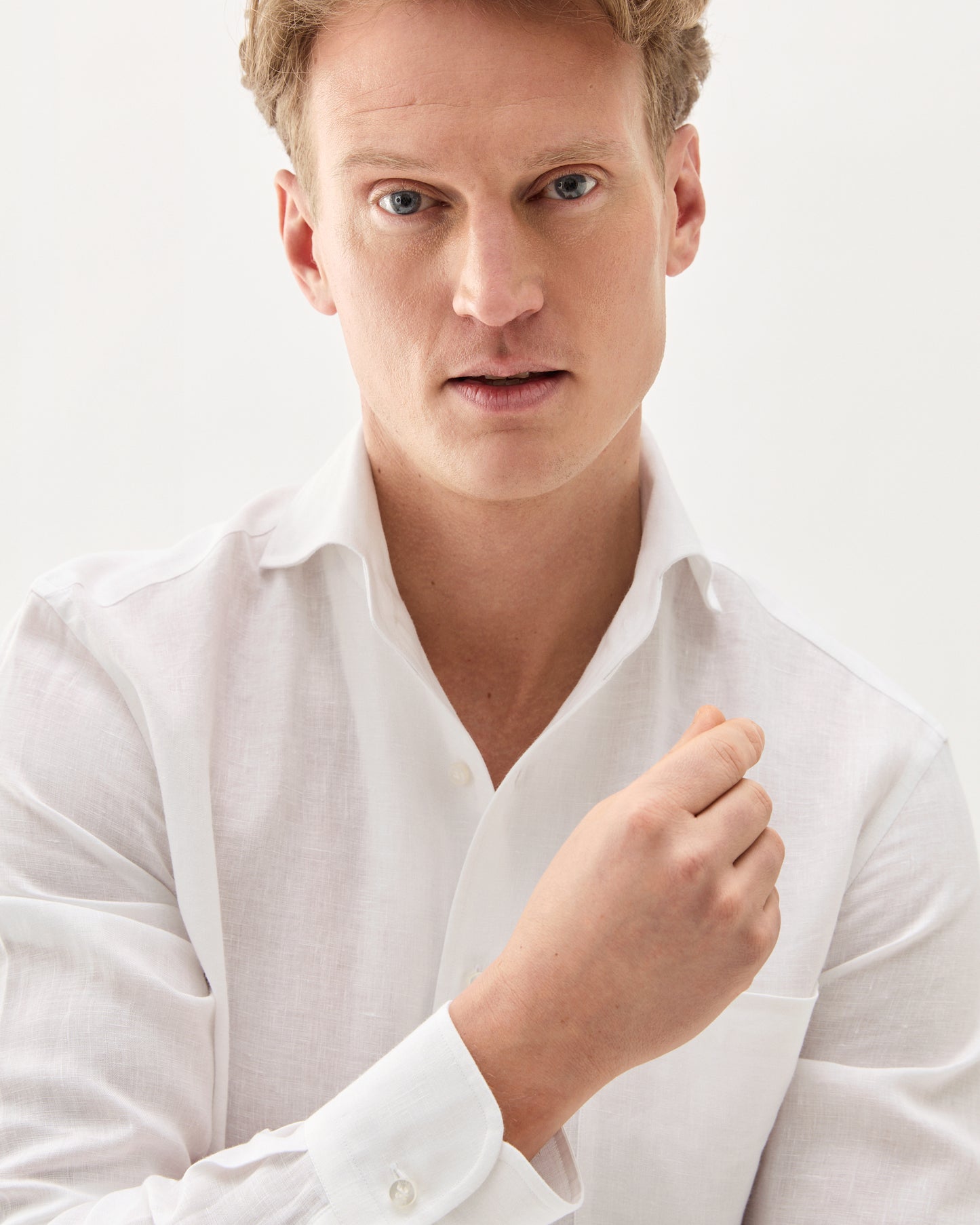 One-Piece Linen Shirt White