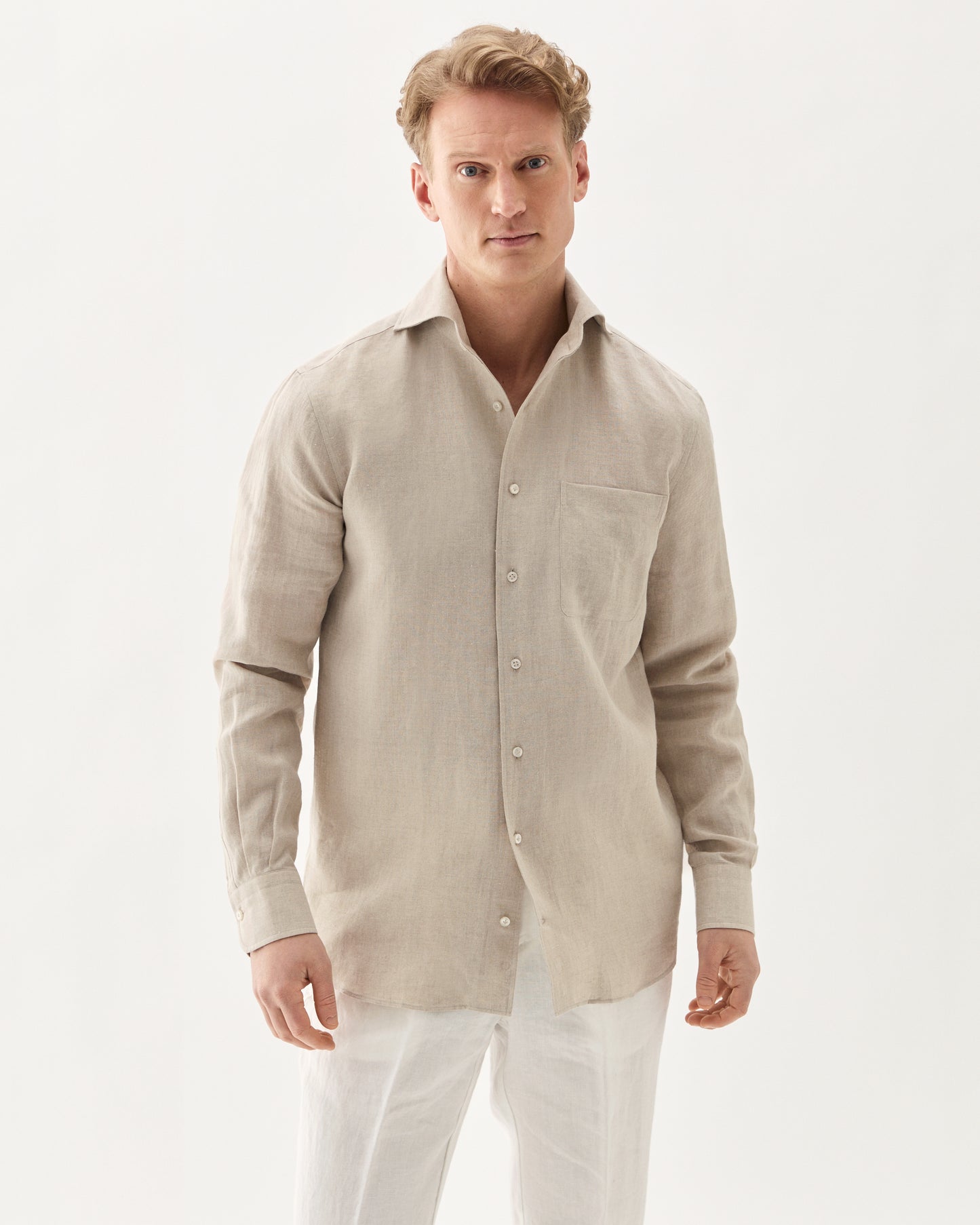 One-Piece Linen Shirt Sand