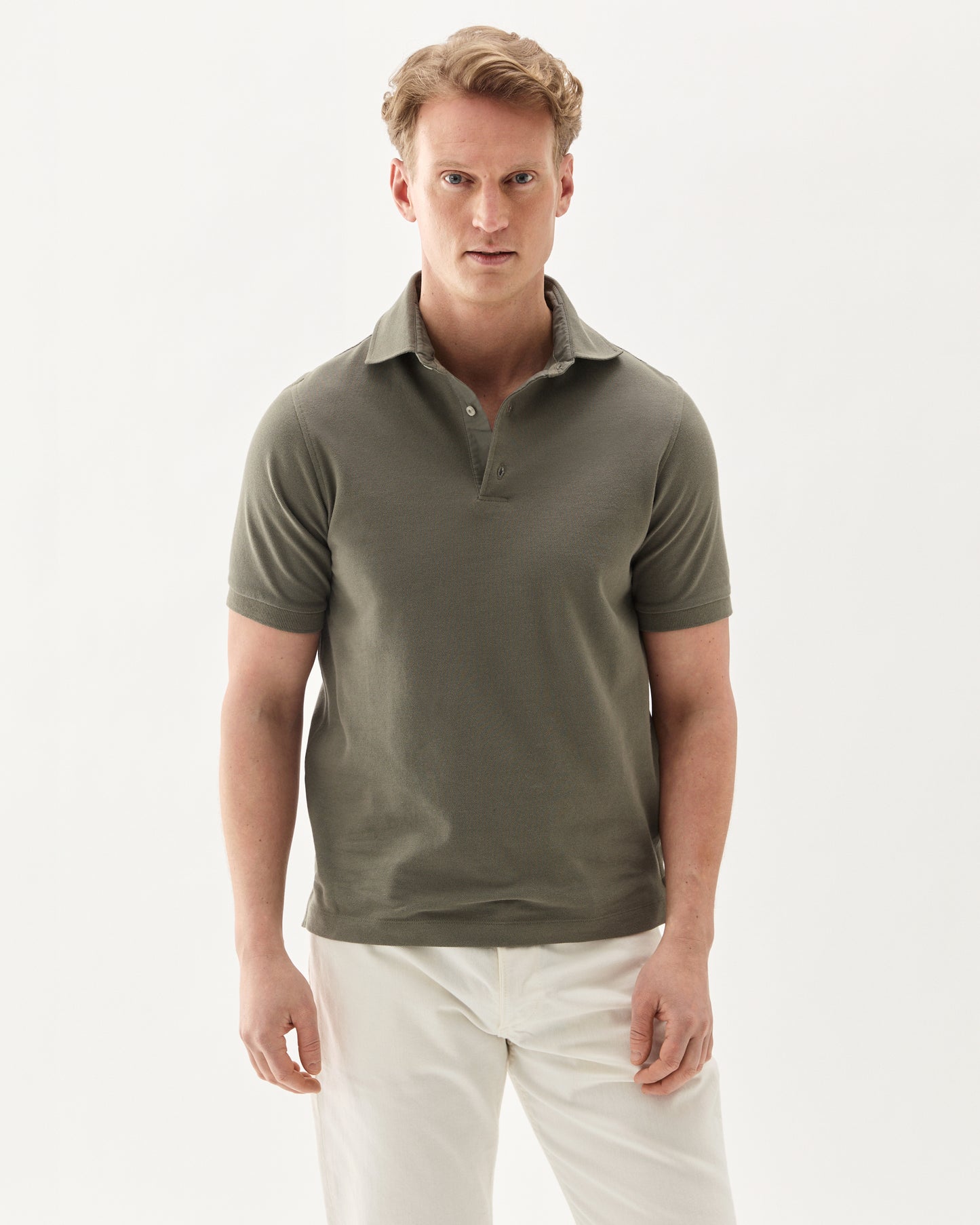 Short Sleeve Polo Pique Olive