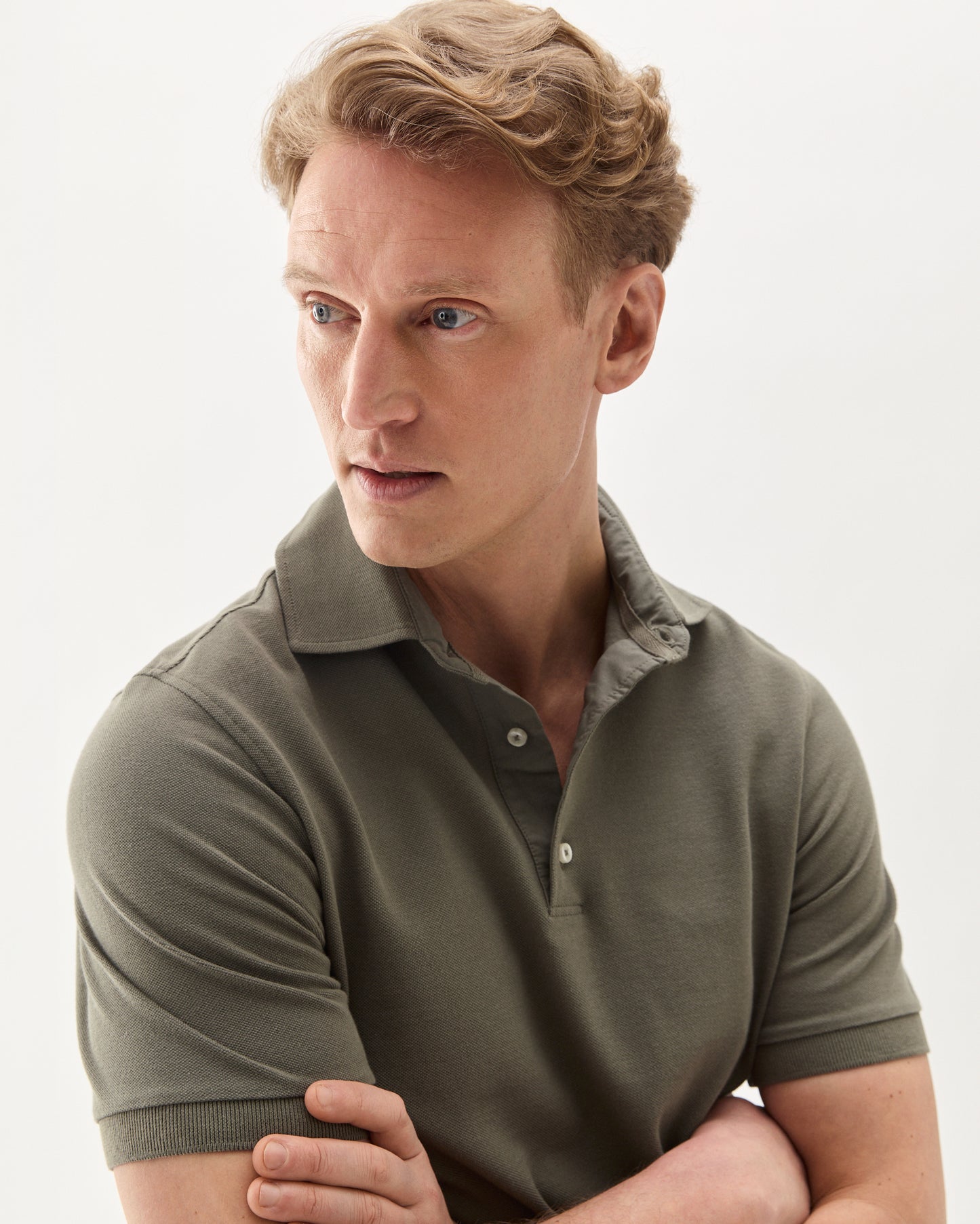 Short Sleeve Polo Pique Olive