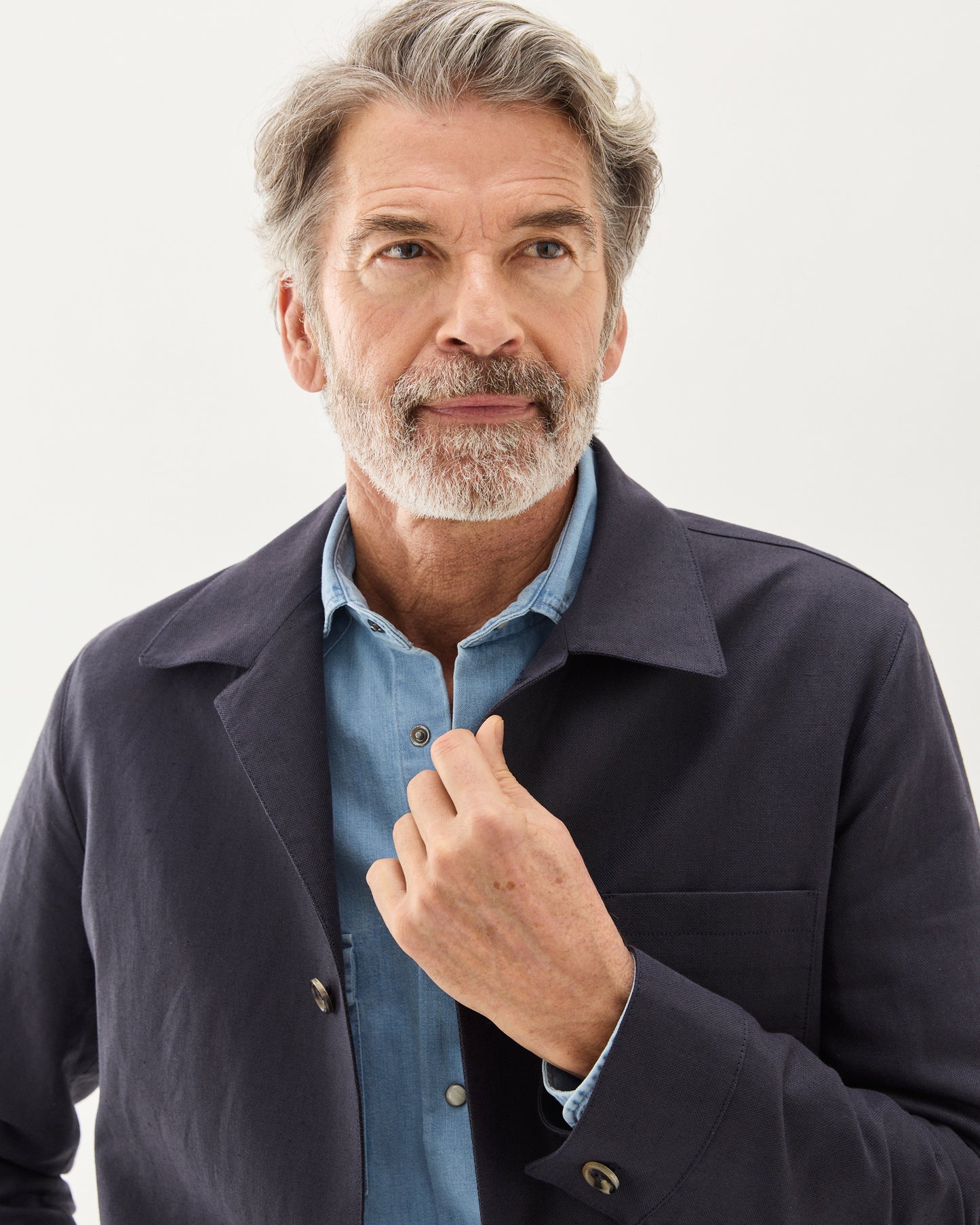 Overshirt Linen Cotton Navy