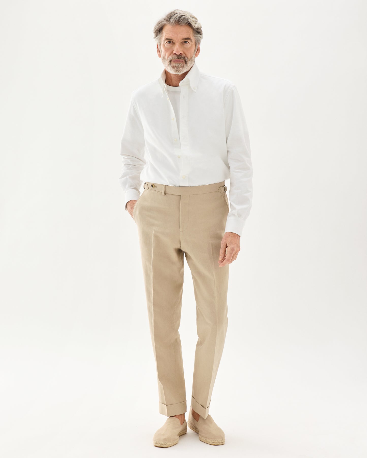 Linen Cotton Trousers Beige