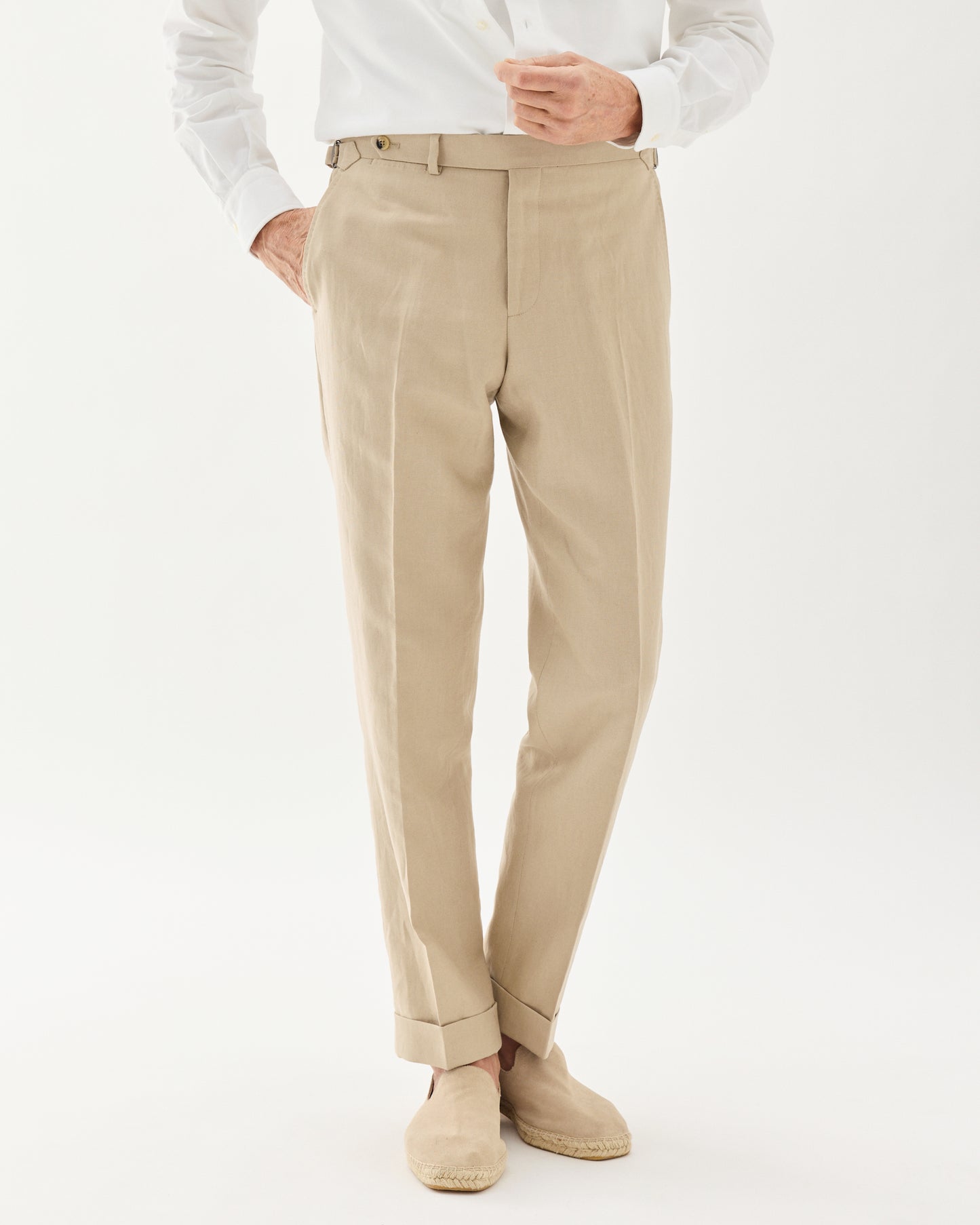 Linen Cotton Trousers Beige