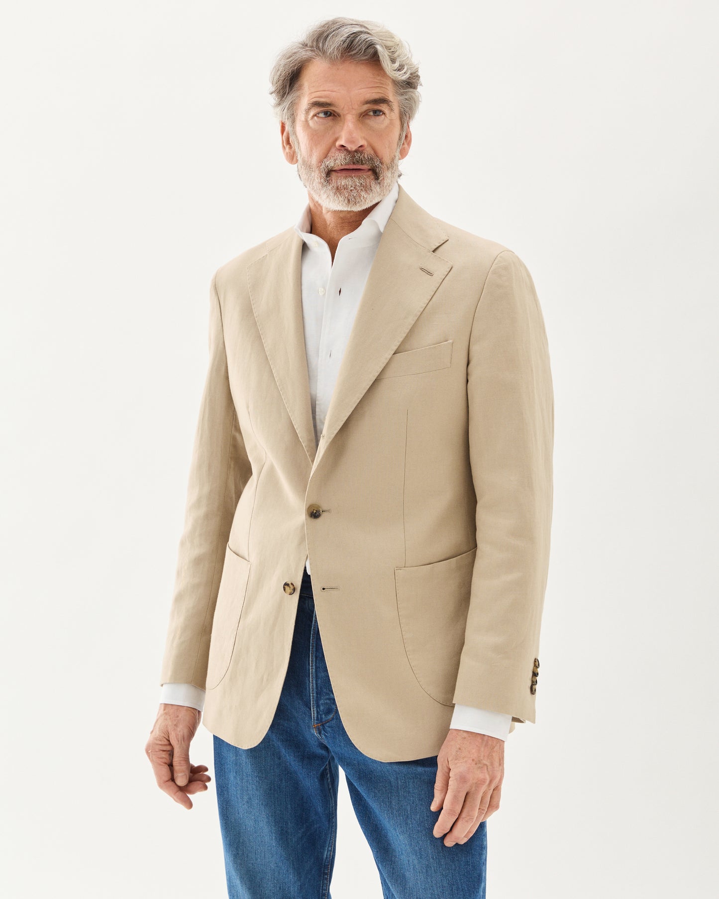 Blazer Linen Cotton Beige