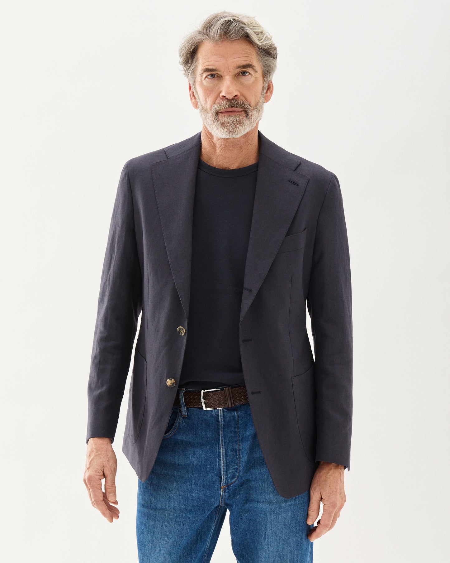 Blazer Linen Cotton Navy