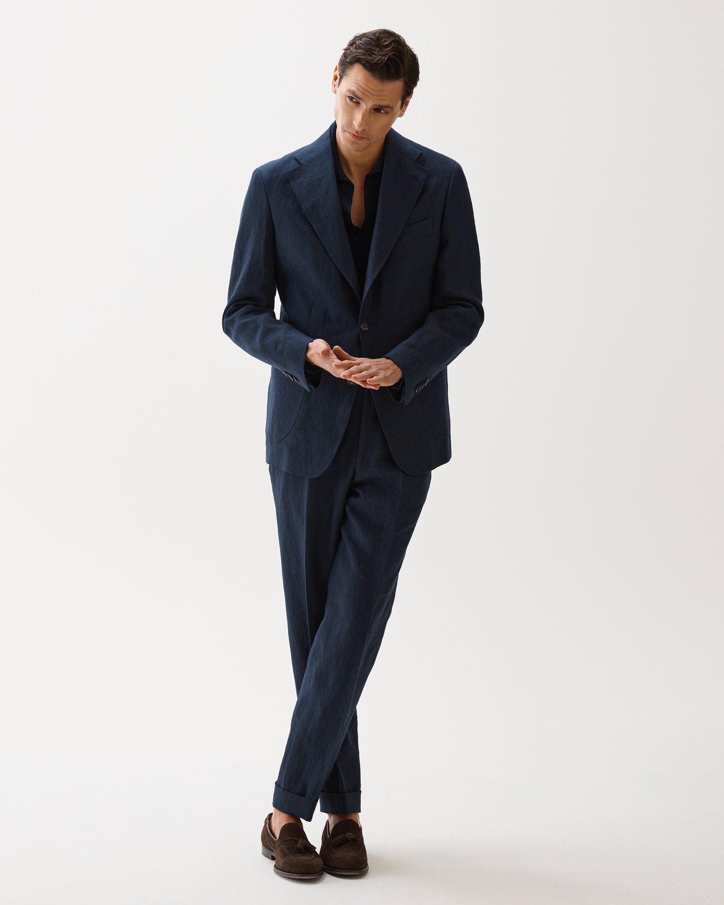 Linen Suit Navy