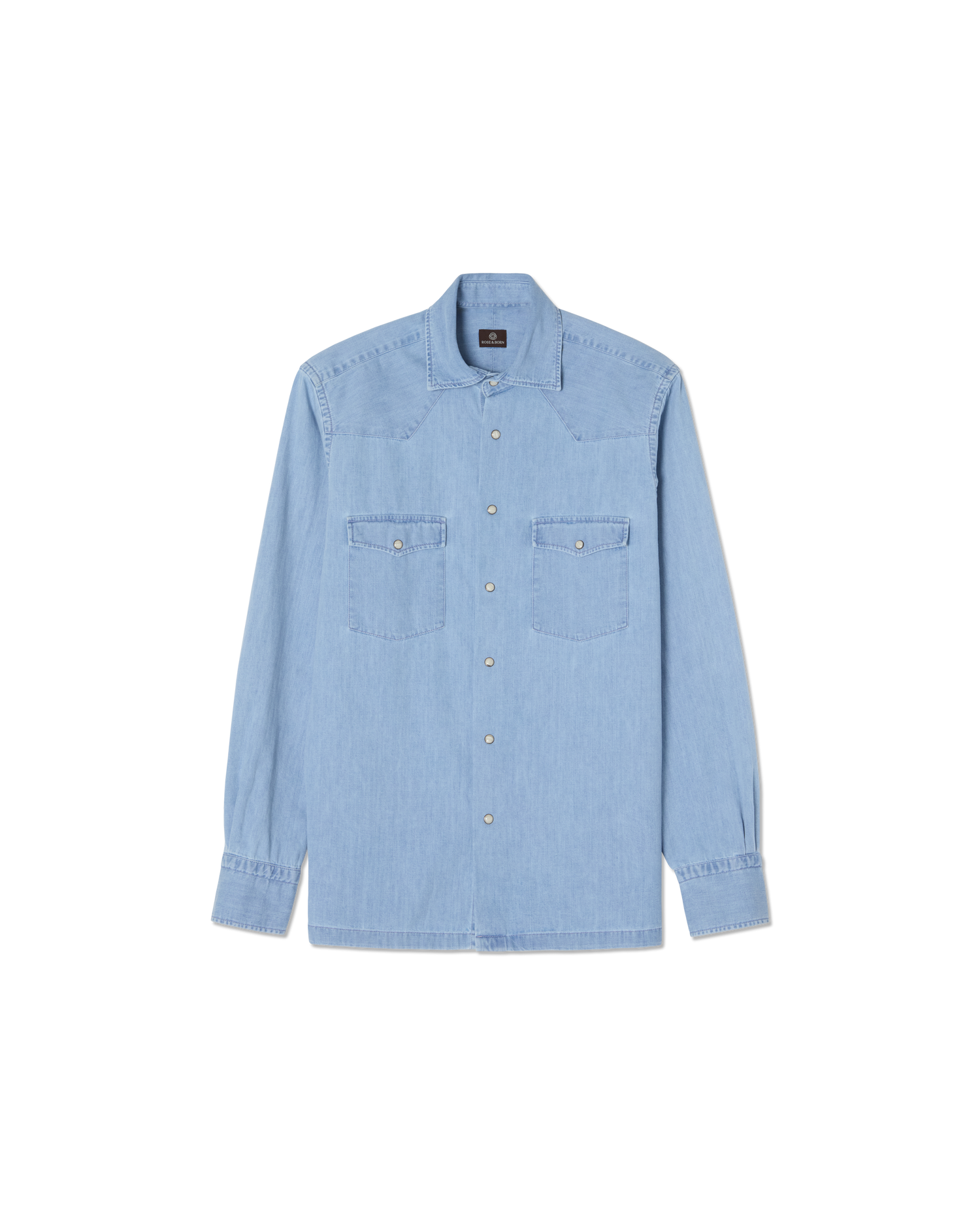 Western Denim Shirt Light Blue