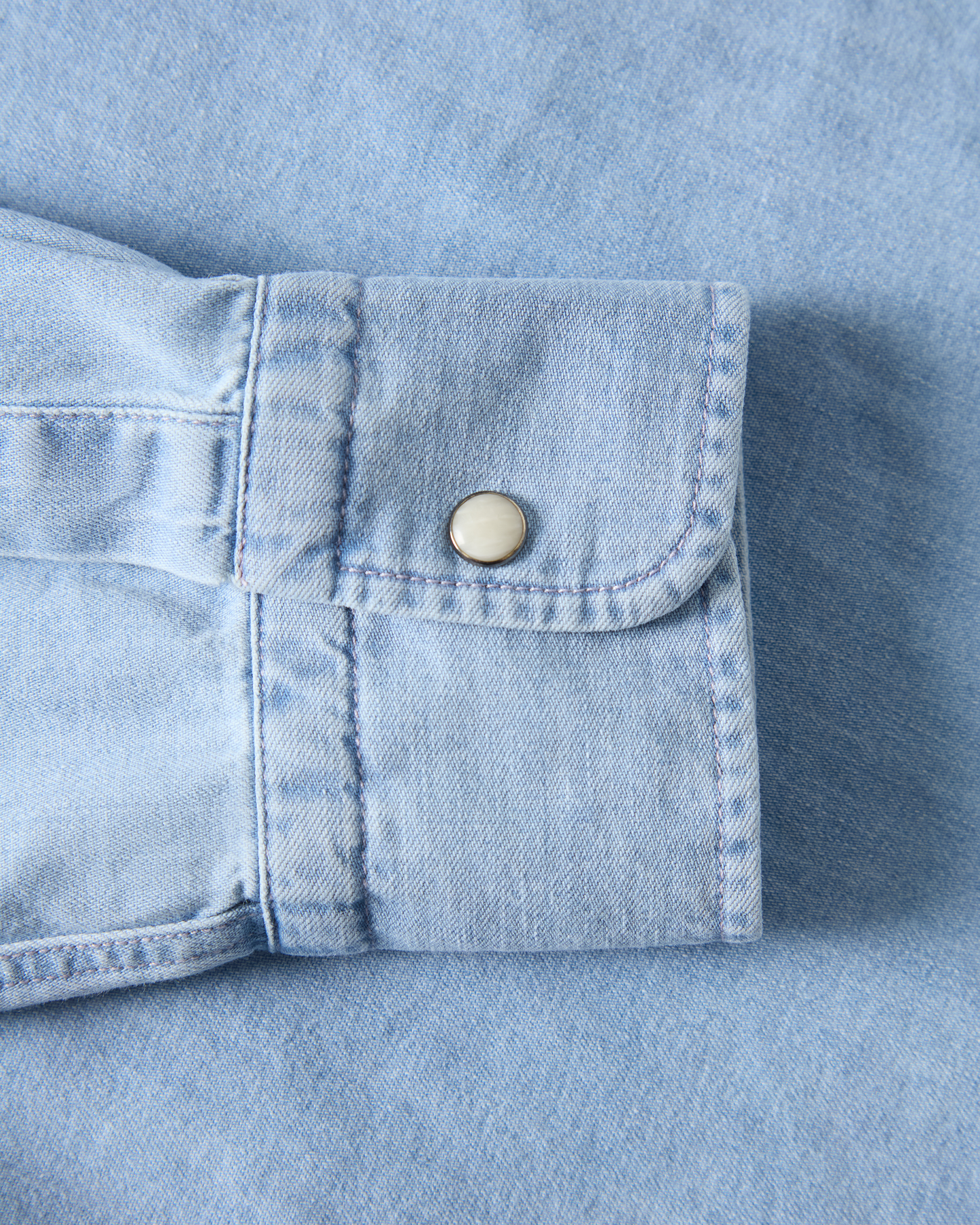 Western Denim Shirt Light Blue