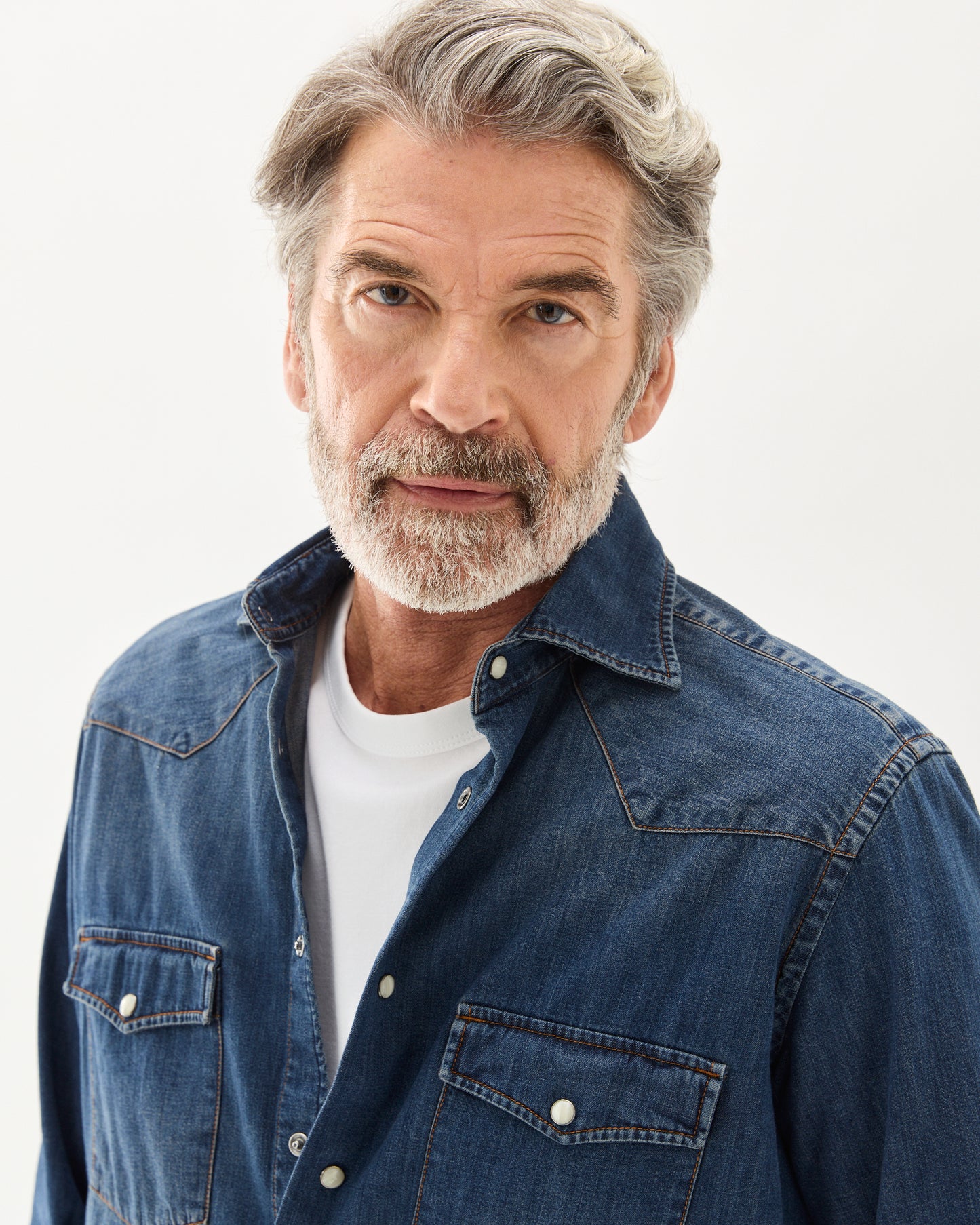 Western Denim Shirt Blue