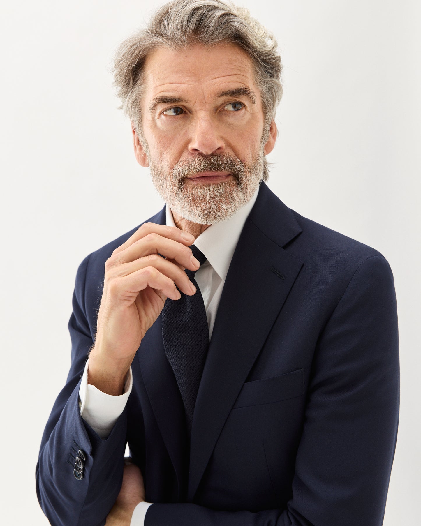 Kostym Ull Marinblå