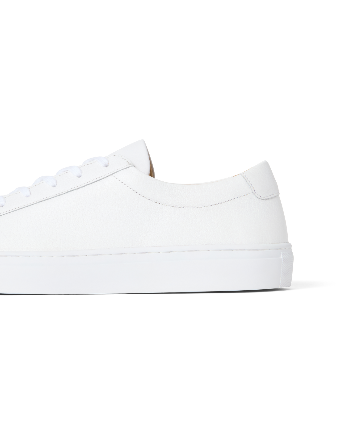 Low-Top Calf Grain Sneaker White
