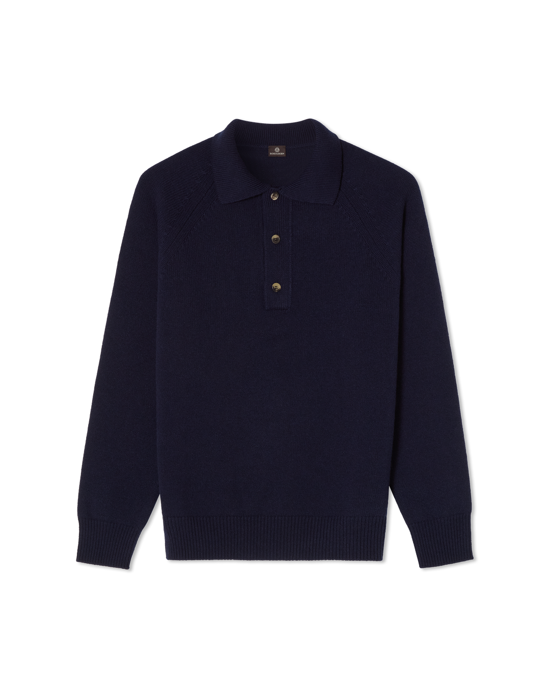 Grobstrickpolo aus Kaschmir Navy