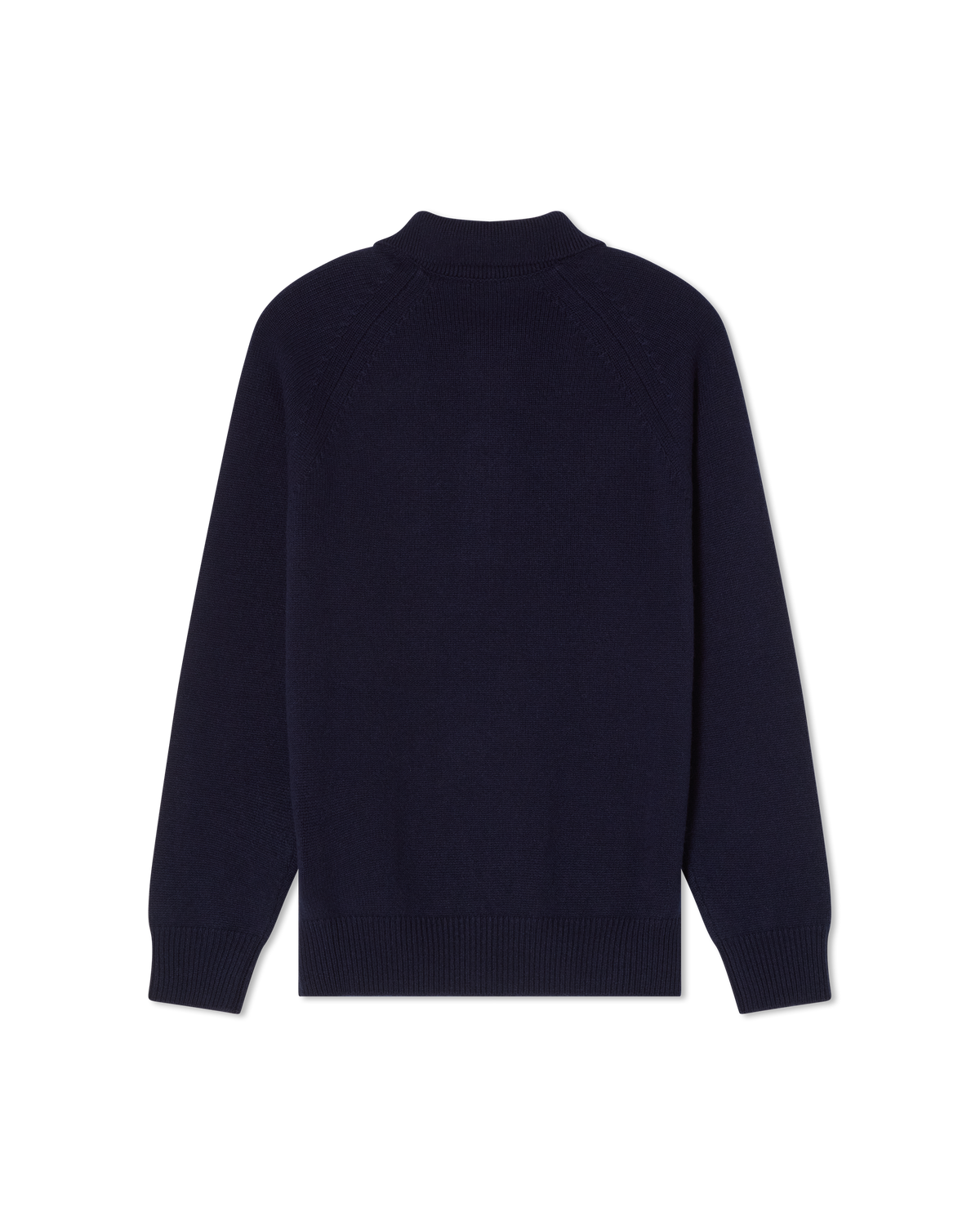Chunky Cashmere Polo Navy, back