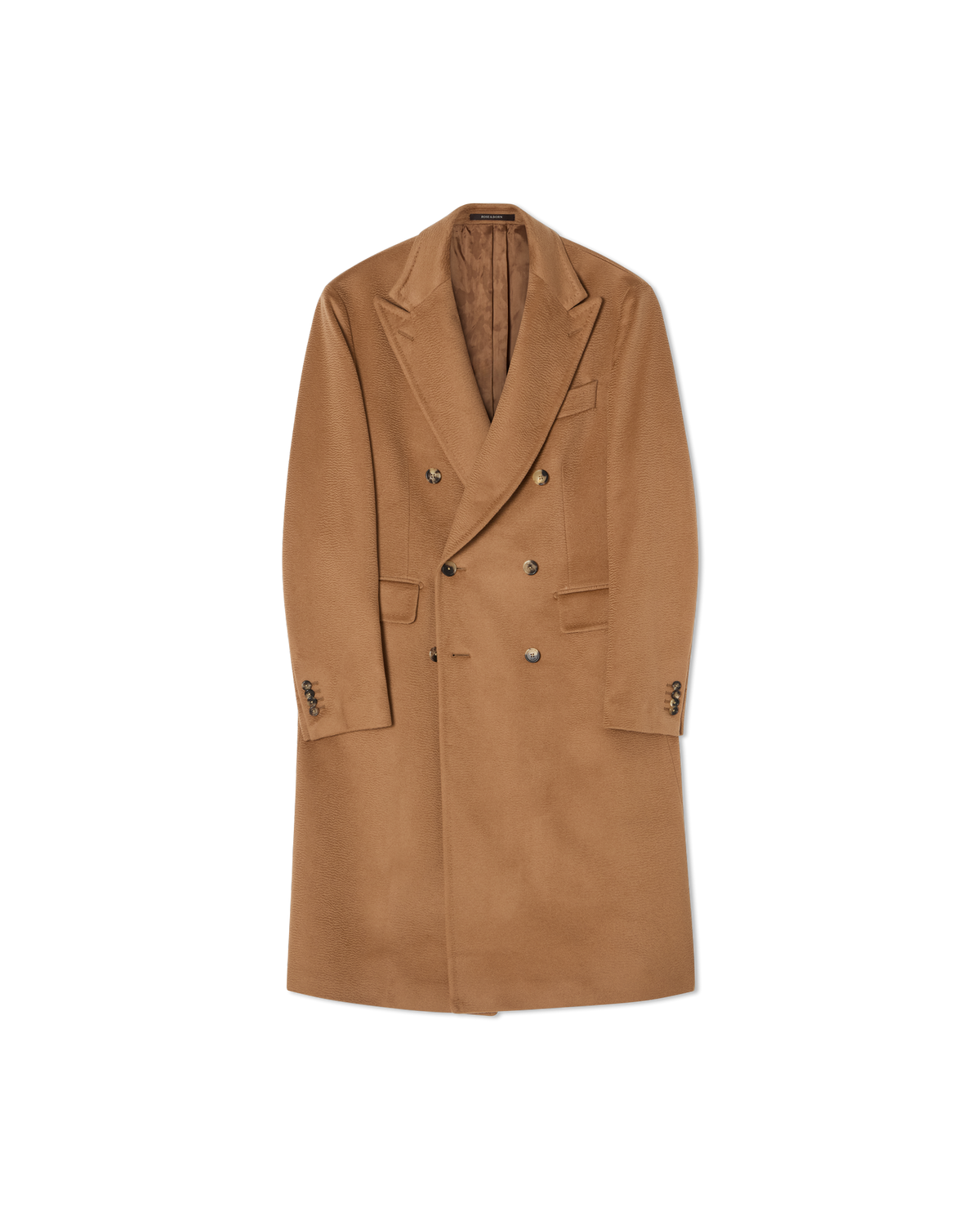 Double Breasted Cashmere Coat Camel, front