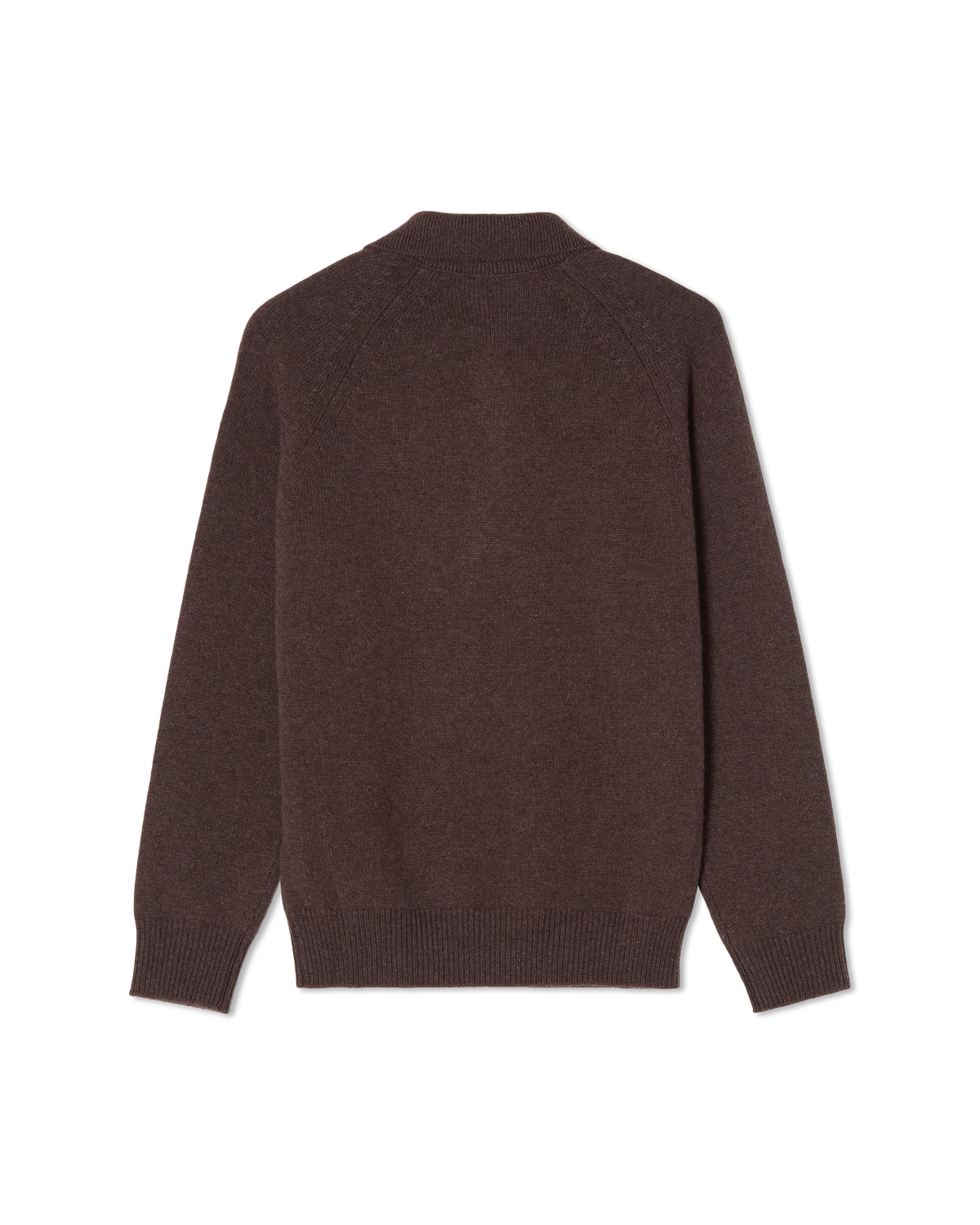 Chunky Cashmere Polo Brown, back