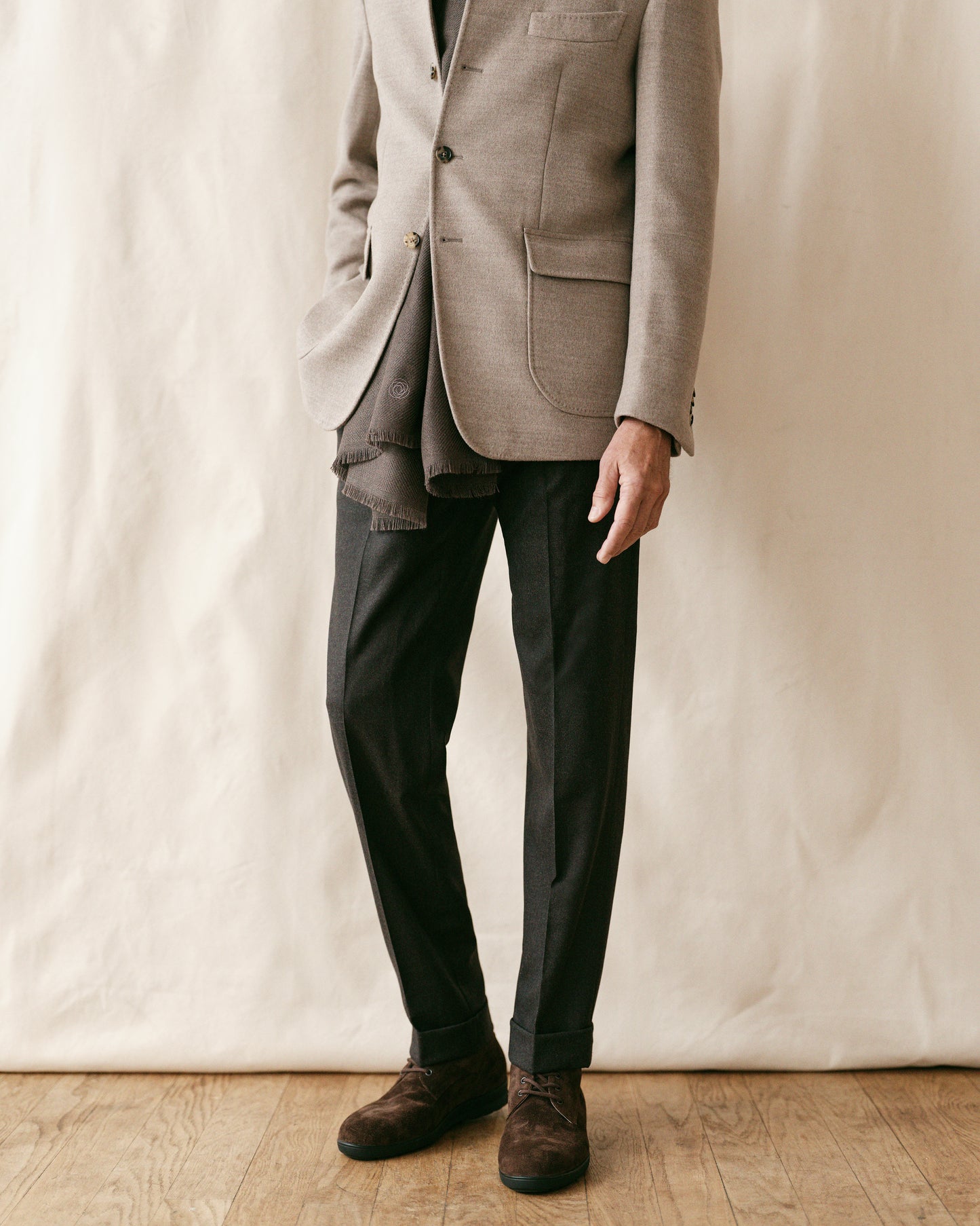 Flannel Wool Trouser Brown