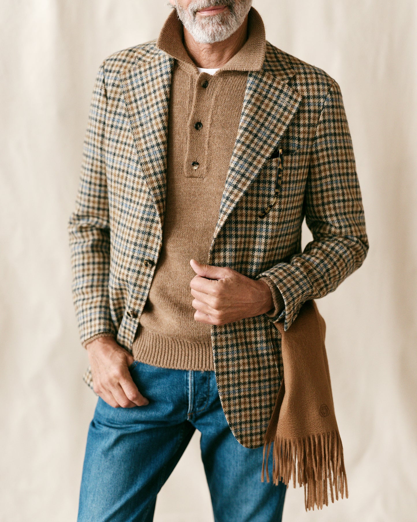 Chunky Polo Sweater Tobacco