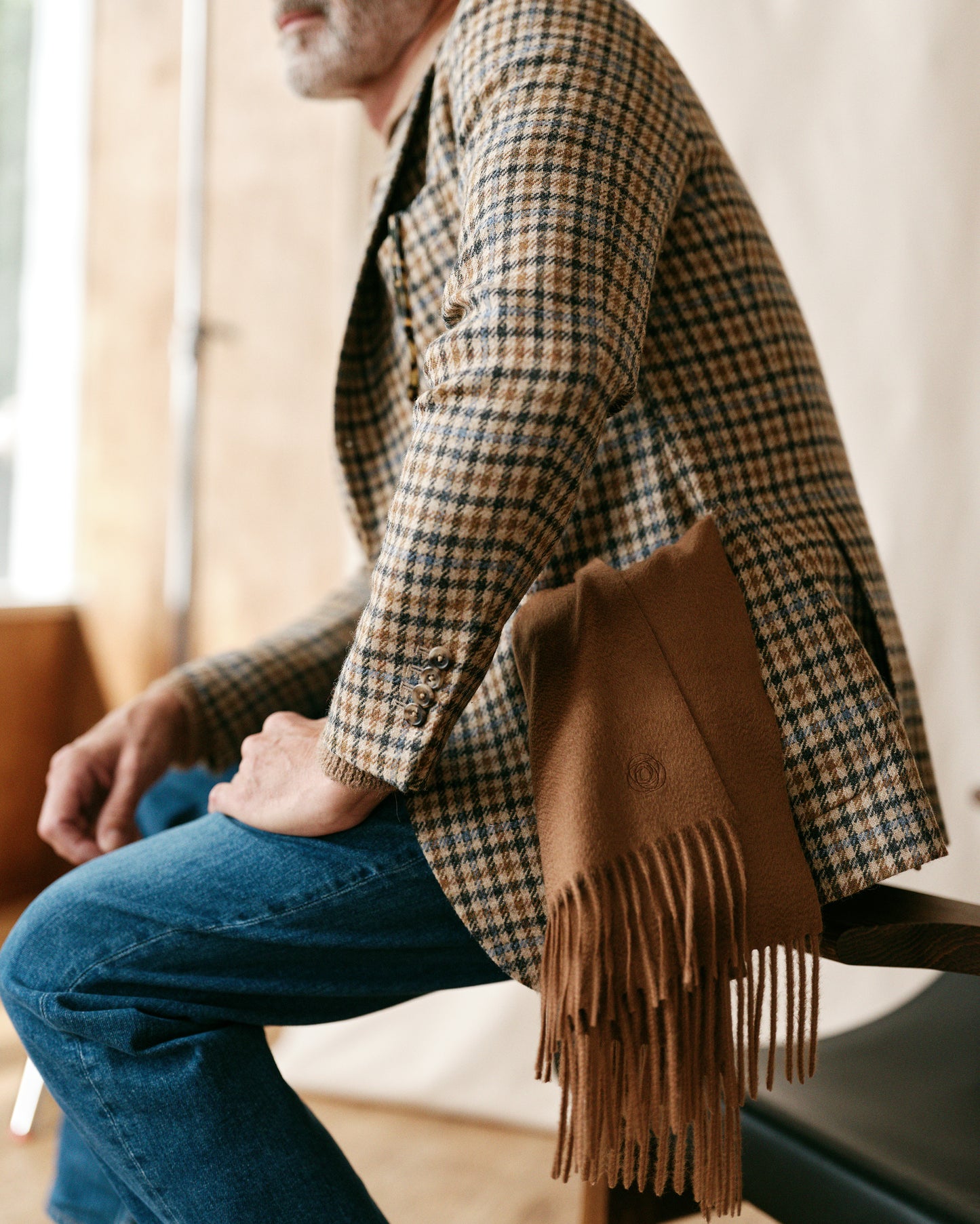 Gunclub Tweed Blazer Light Brown