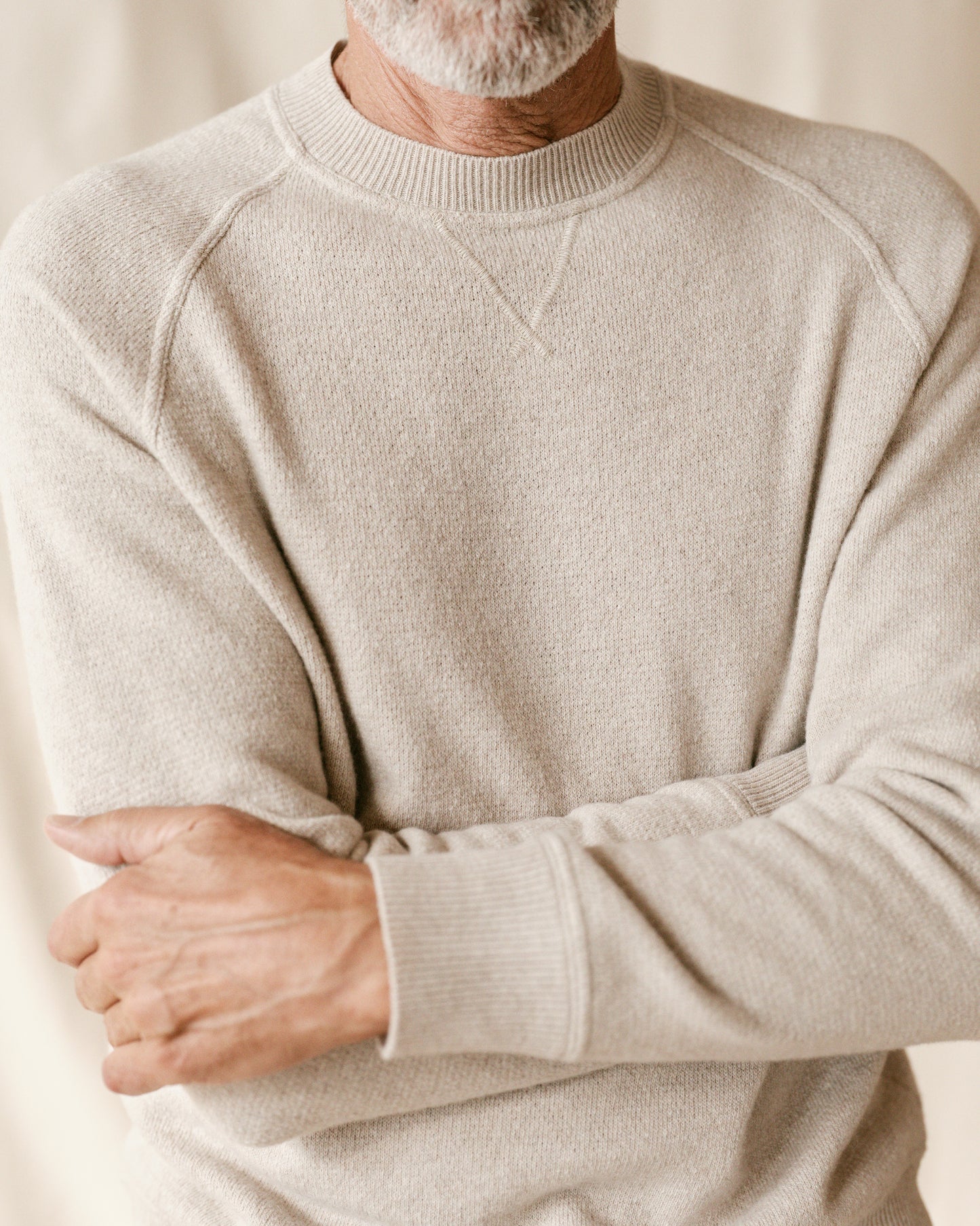 Knit College Sweater Sand