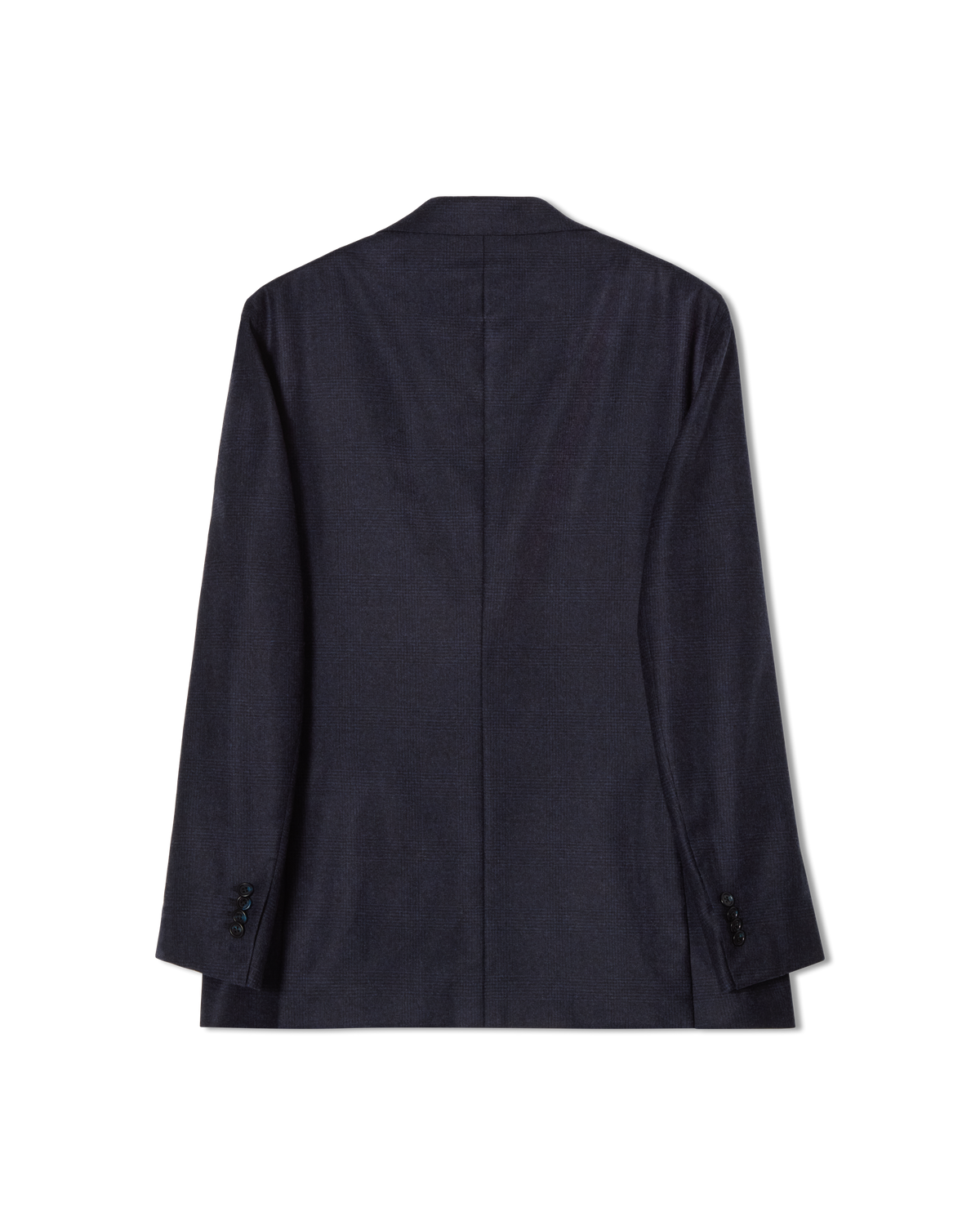 Wool Cashmere Glen Plaid Suit Navy