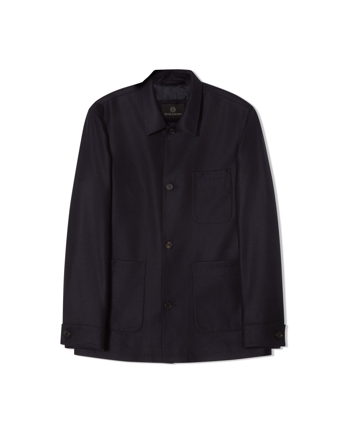 Overshirt Ull Kashmir Marinblå